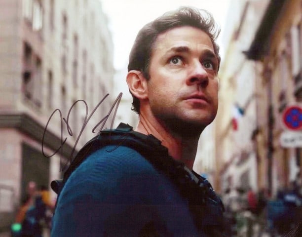 John Krasinski TOM CLANCY'S JACK RYAN In Person Signeded Photo: Photo size is 8x10. John Krasinski in person Signeded photo from the TV series JACK RYAN. John Krasinski as the character Jack Ryan.