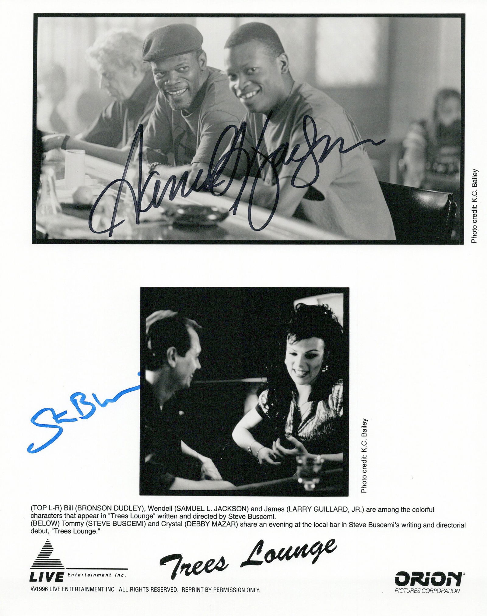 Steve Buscemi / Samuel L Jackson TREES LOUNGE Signed Photo (1 of 1)