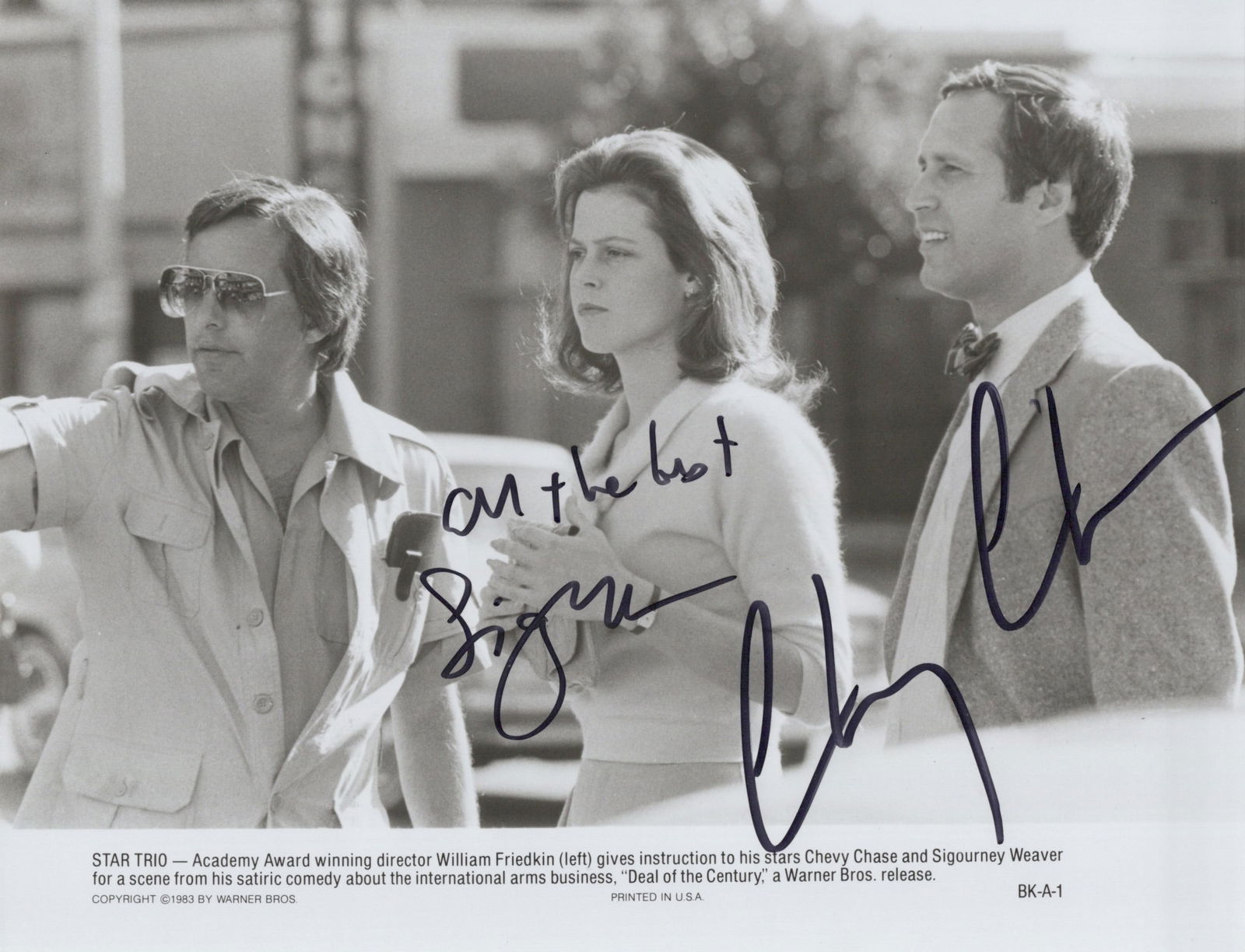 Sigourney Weaver / Chevy Chase DEAL OF THE CENTURY Signed Photo (1 of 1)