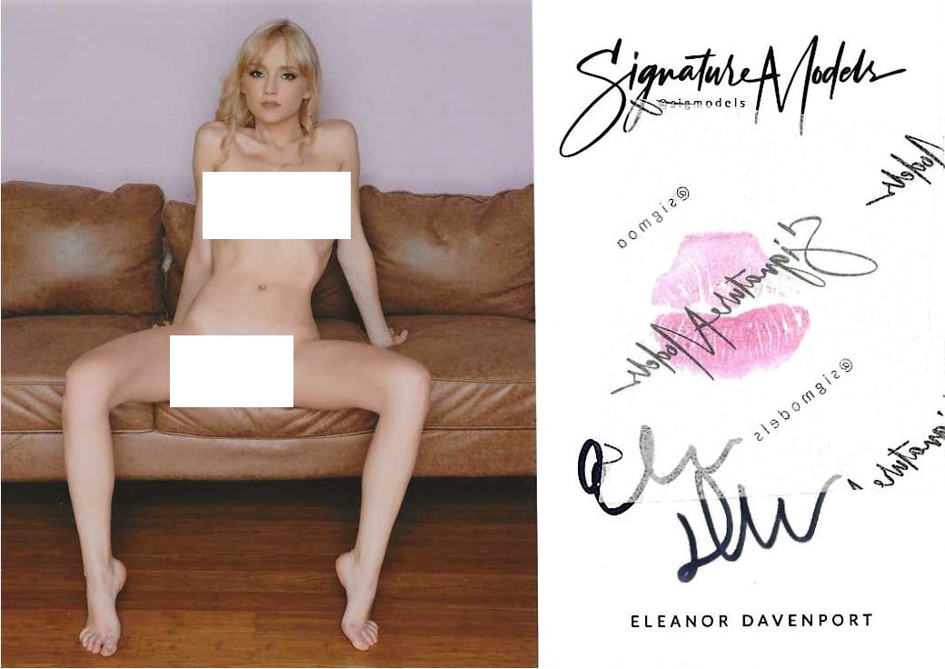 Eleanor Davenport LIP PRINT KISS CARD In Person Signed Photo (1 of 1)