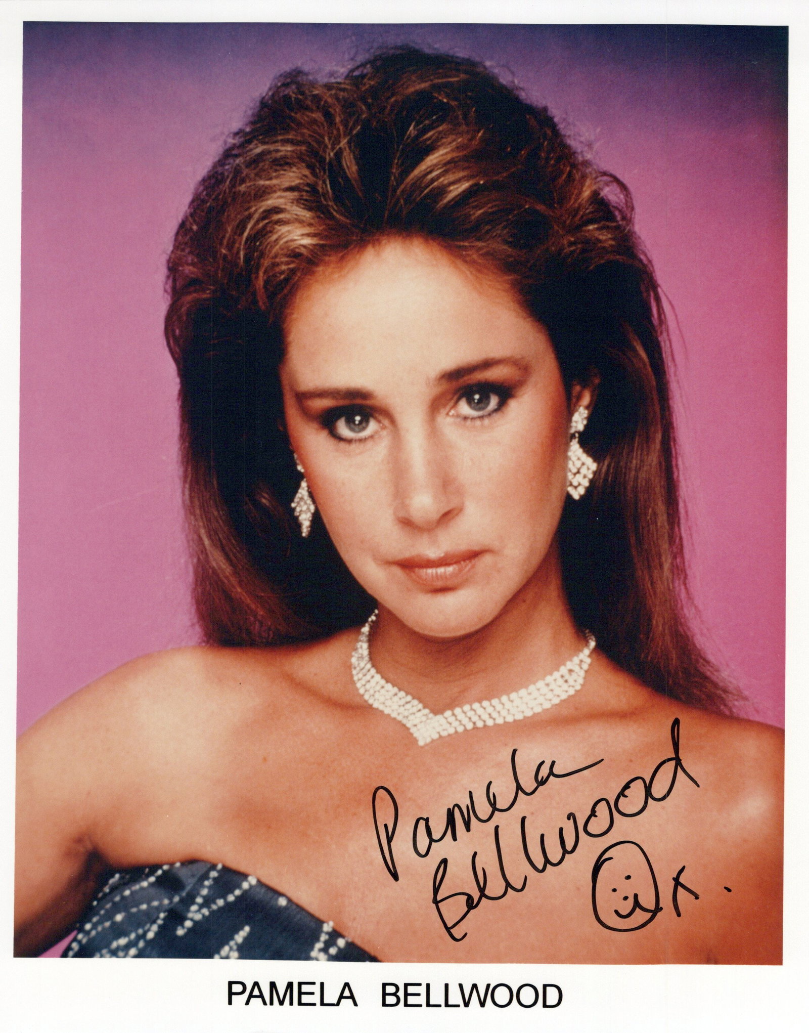 Pamela Bellwood DYNASTY In Person Signed Photo: Photo size is 8x10. Pamela Bellwood in person signed photo from the TV series DYNASTY. Pamela Bellwood as the character Claudia Blaisdel.