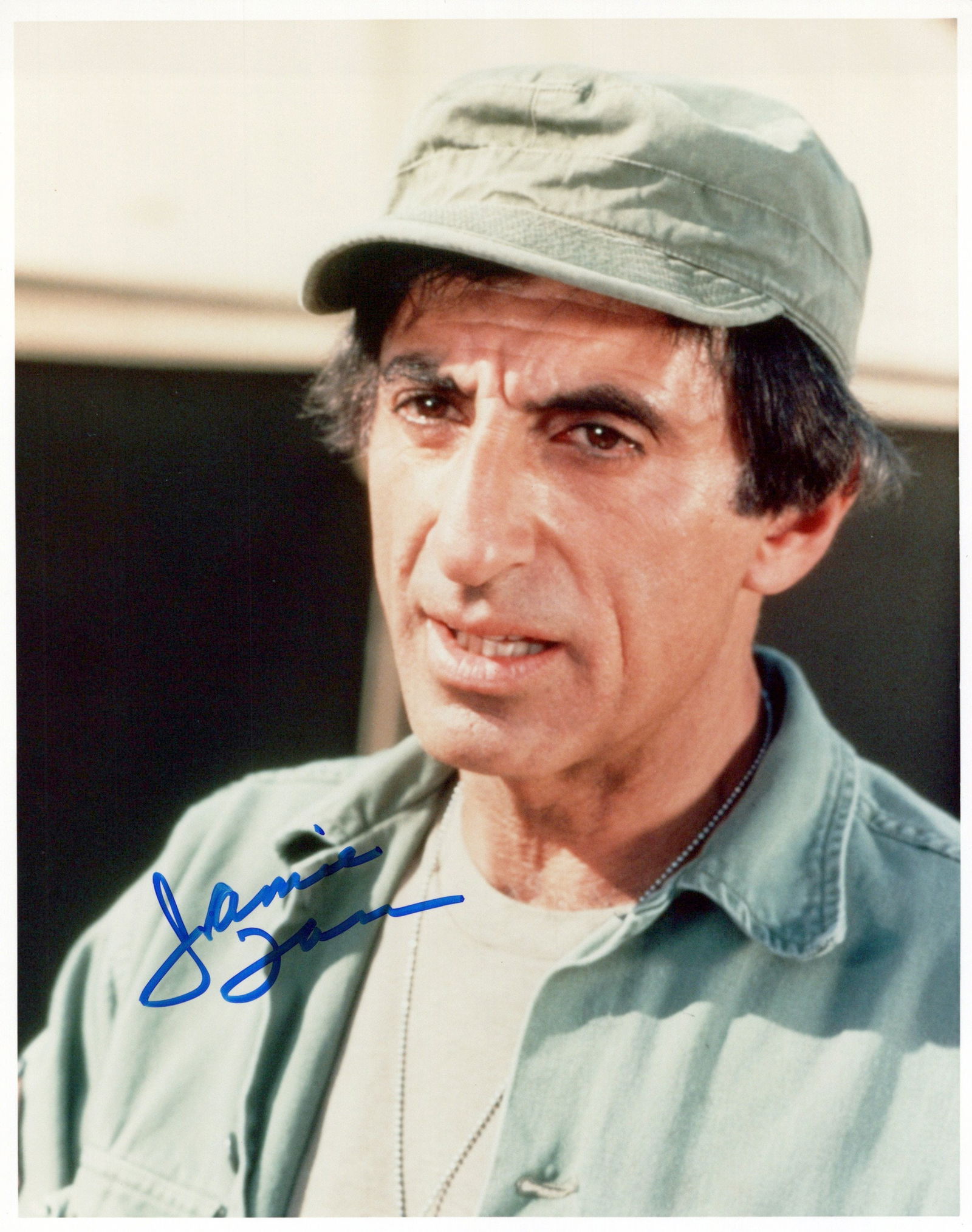 Jamie Farr MASH In Person Signed Photo: Photo size is 8x10. Jamie Farr in person Signeded photo from the TV series MASH. Jamie Farr as the character Cpl. Maxwell Klinger.
