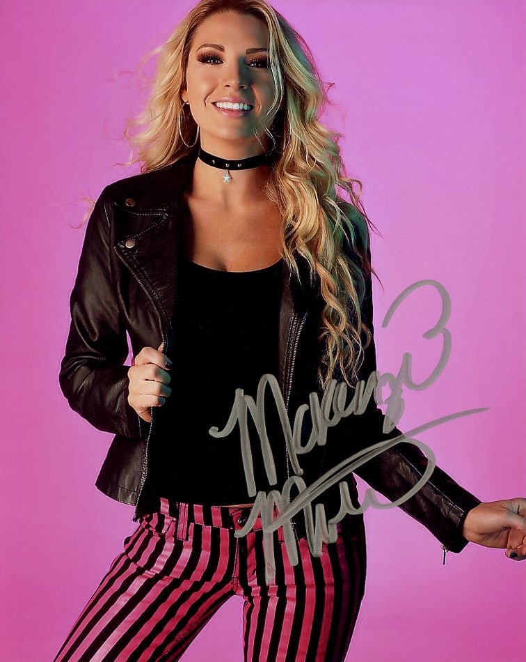 McKenzie Mitchell WWE In Person Signed Photo: Photo size is 8x10. PRIVATE SIGNING. McKenzie Mitchell is an internationally known TV personality and digital host who has been featured on television for nearly a decade.