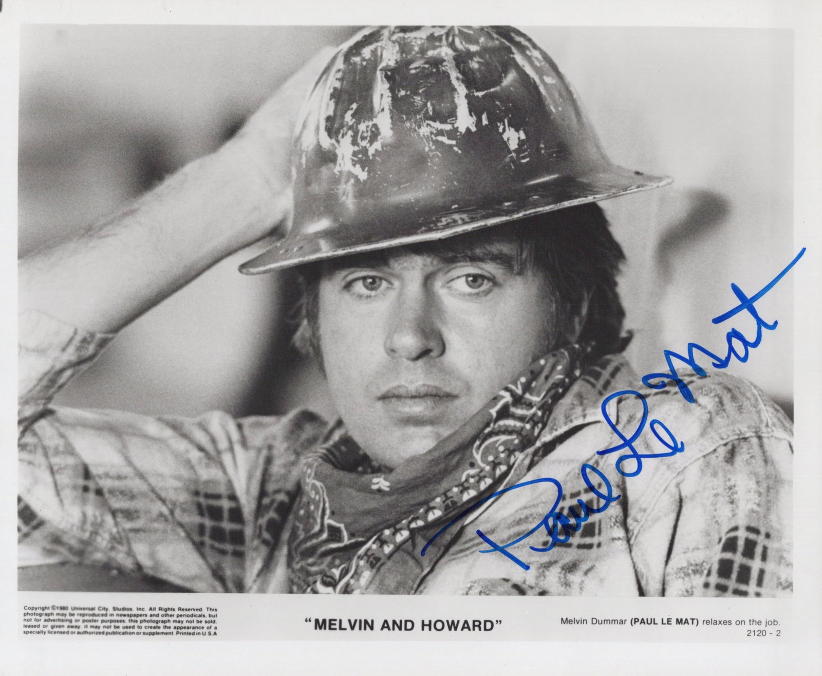 Paul Le Mat MELVIN AND HOWARD In Person Signed Photo (1 of 1)