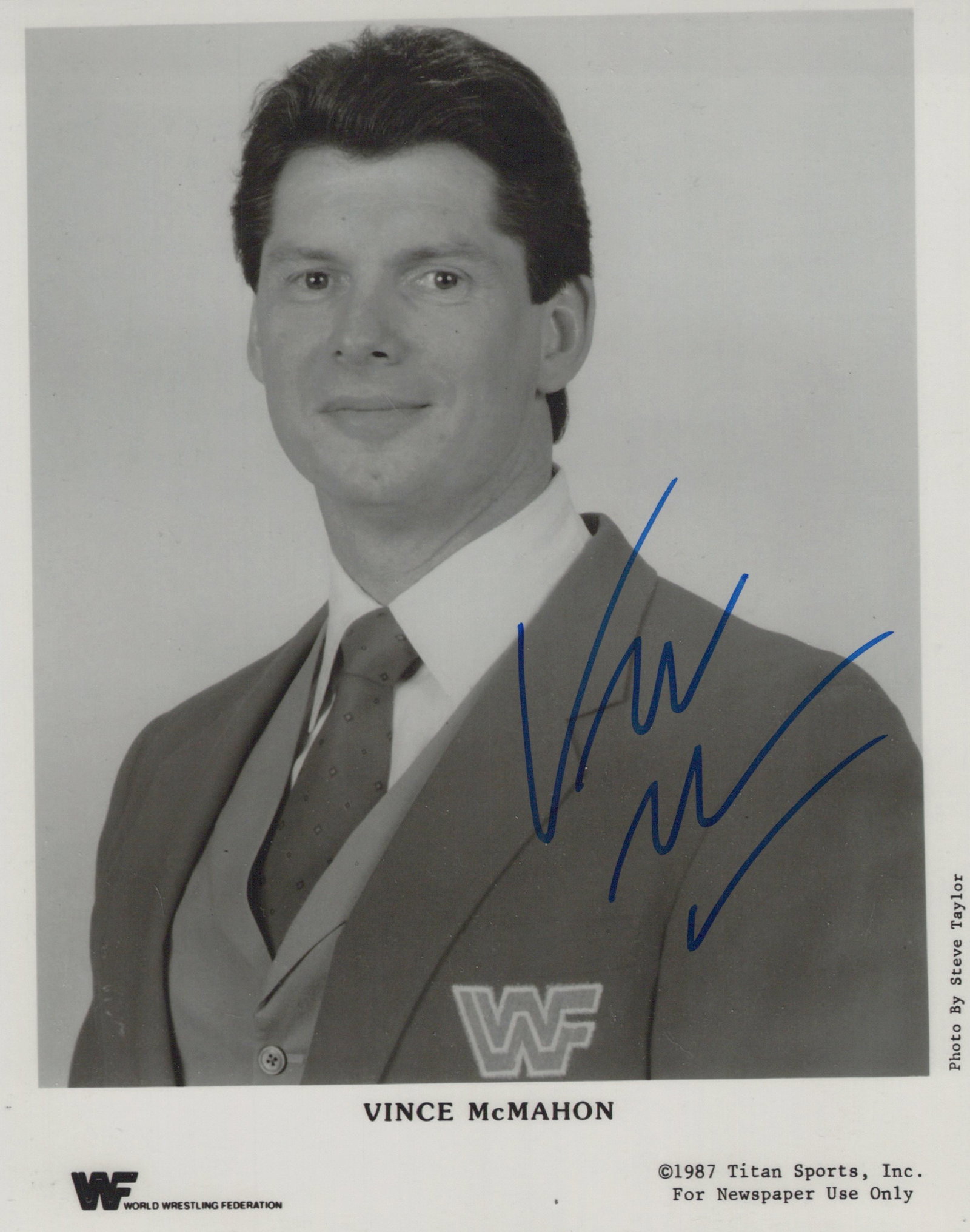 Vince McMahon WWE WRESTLING In Person Signed Photo (1 of 1)