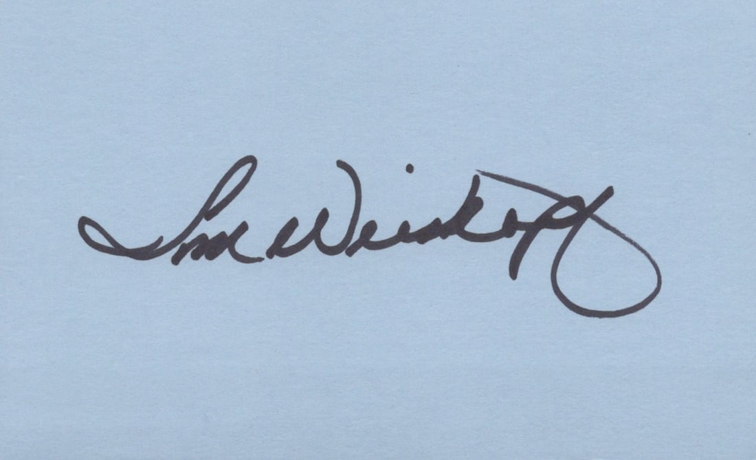 Group of 10 Signed index Cards (1 of 10)