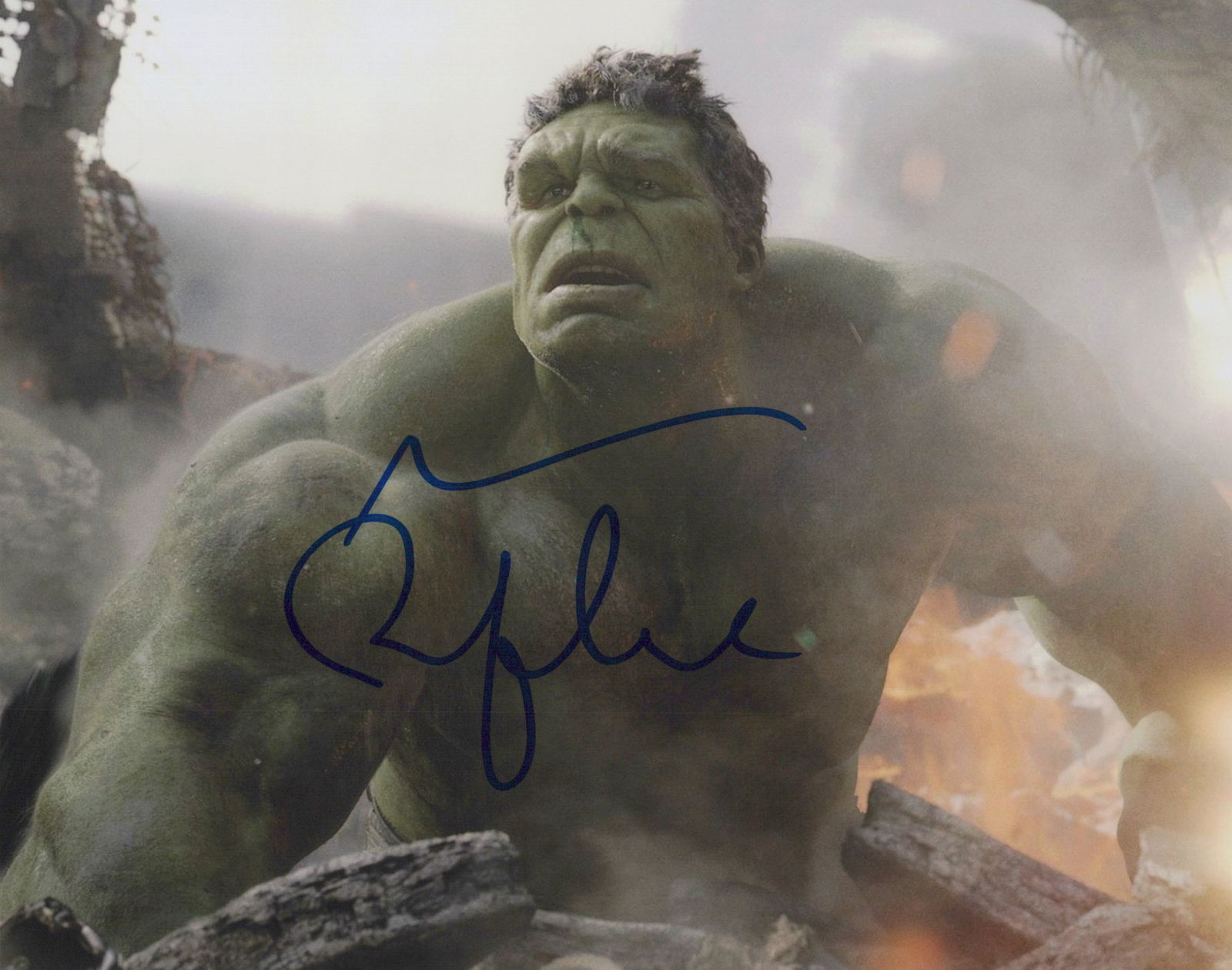 Mark Ruffalo THE AVENGERS In Person Signed Photo: Photo size is 8x10. Mark Ruffalo in person signed photo from the movie THE AVENGERS. Mark Ruffalo as the character Bruce Banner / The Hulk