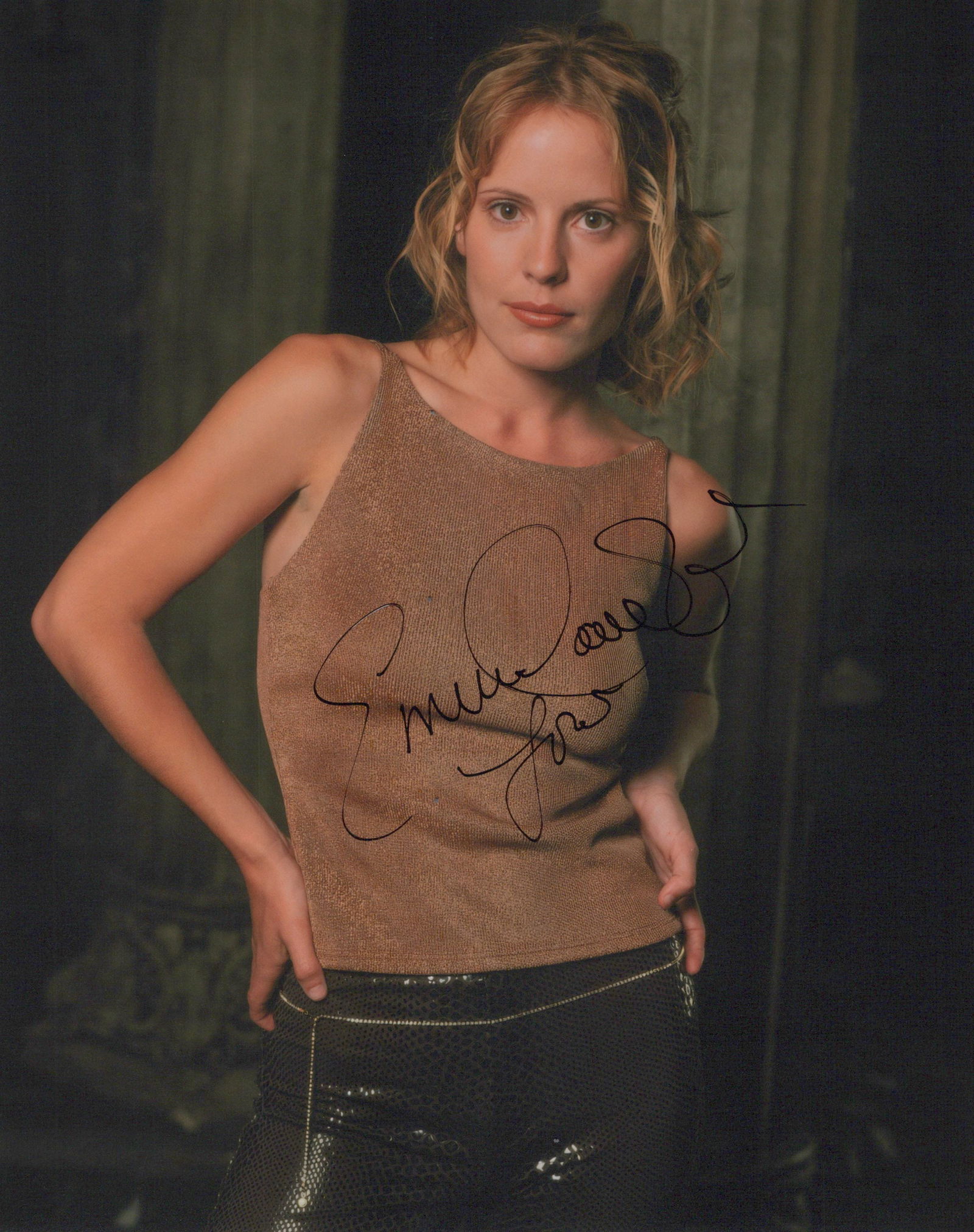Emma Caulfield BUFFY In Person Signed Photo: Photo size is 8x10. PRIVATE SIGNING. Emma Caulfield in person signed photo from the TV series BUFFY THE VAMPIRE SLAYER. Emma Caulfield as the character Anya.