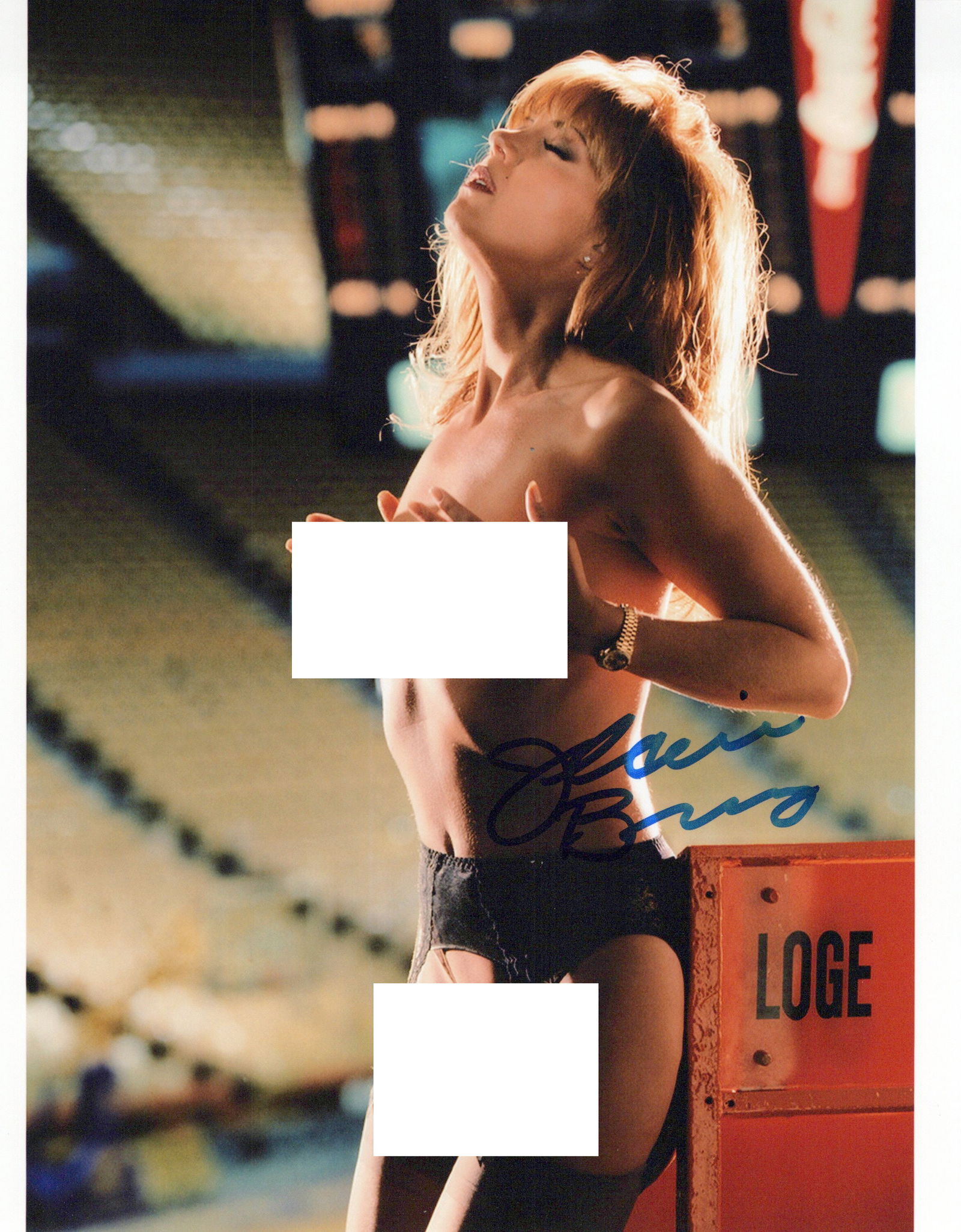 Jeanie Buss PLAYBOY / OWNER LA LAKERS In Person Signed Photo: Photo size is 8x10. Jeanie Buss in person signed photo. From her PLAYBOY Shoot. Jeanie Marie Buss is the CEO and controlling owner of the Los Angeles Lakers, making her the NBA's only female owner. Sh