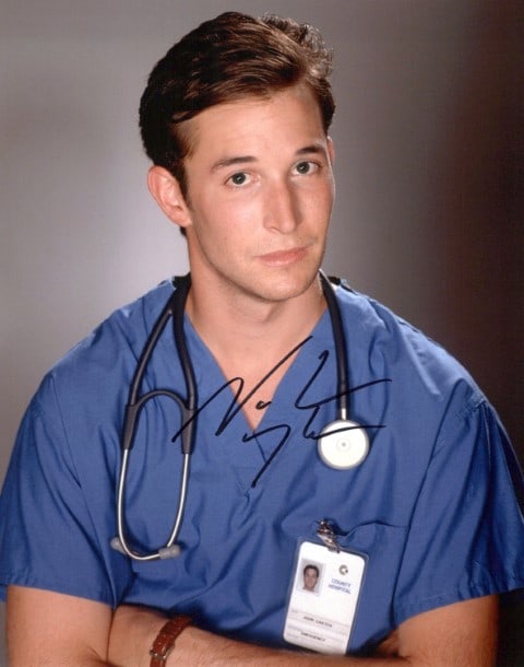 Noah Wyle ER In Person Signed Photo: Photo size is 8x10. Noah Wyle in person signed photo from the TV series ER. Noah Wyle as the character John Carter.
