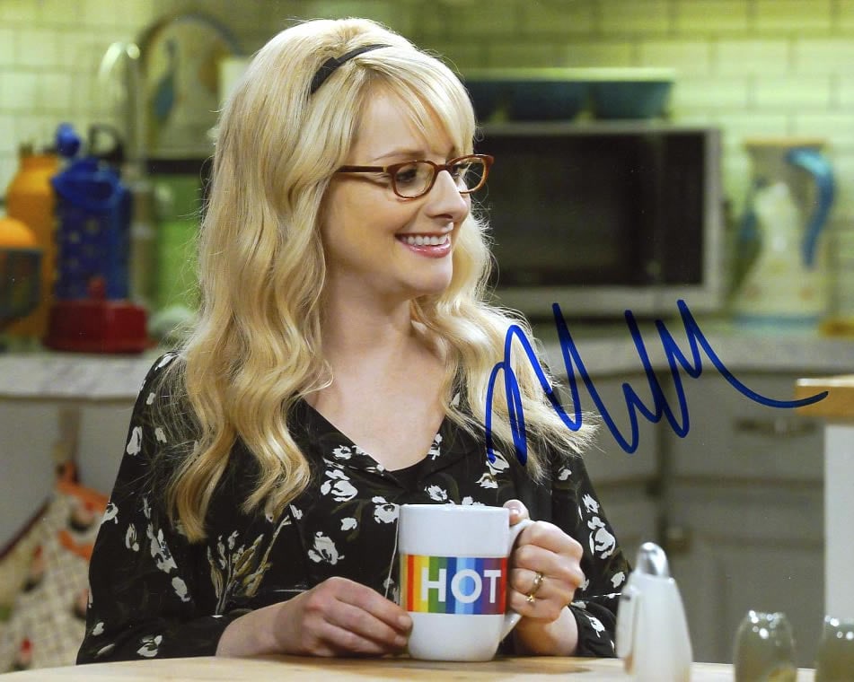 Melissa Rauch BIG BANG THEORY In Person Signed Photo: Photo size is 8x10. Melissa Rauch in person signed photo from the TV series THE BIG BANG THEORY. Melissa Rauch as the character Bernadette Rostenkowski.