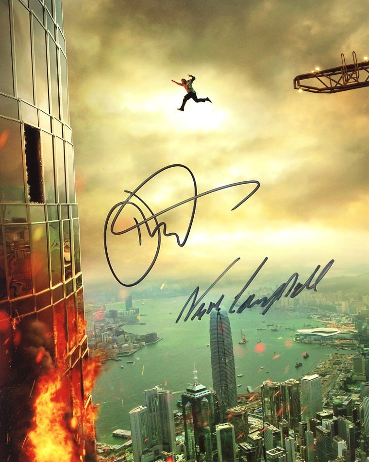 Dwayne Johnson / Neve Campbell SKYSCRAPER In Person (1 of 1)