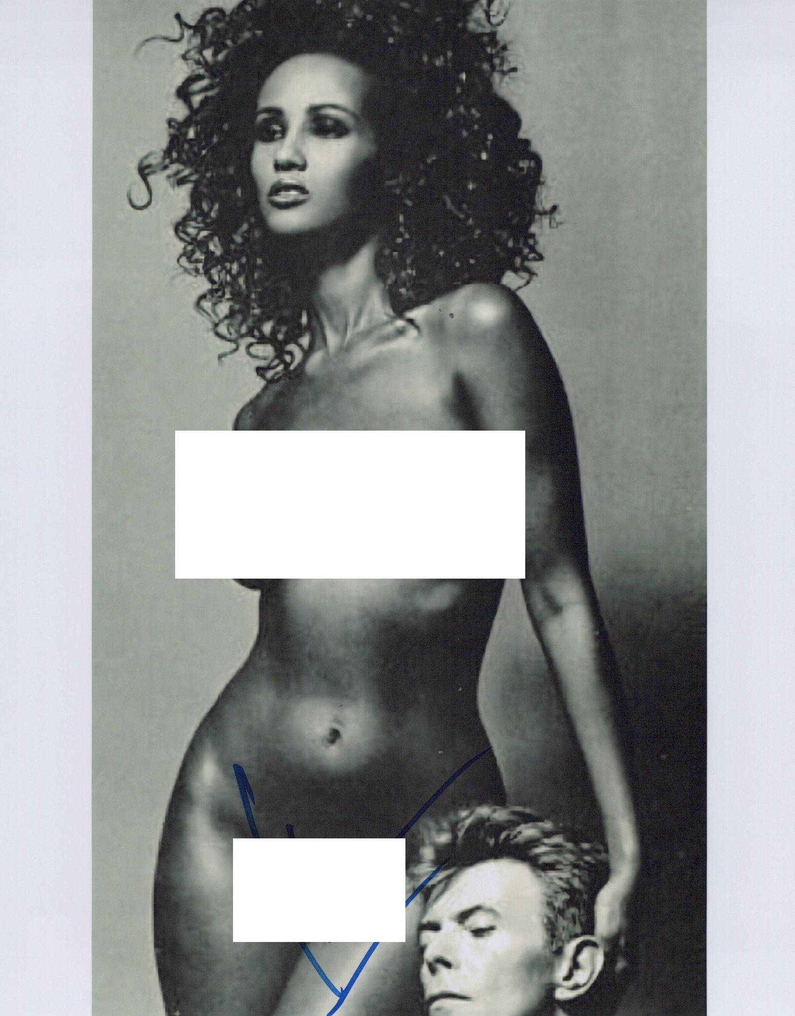 Iman MODEL / ACTRESS (RARE) In Person Signed Photo: Photo size is 8x10. Iman topless in person signed photo. Iman Mohamed Abdulmajid, known simply as Iman, is a Somali-American model and actress who inspired designers like Calvin Klein, Yves Saint Laur