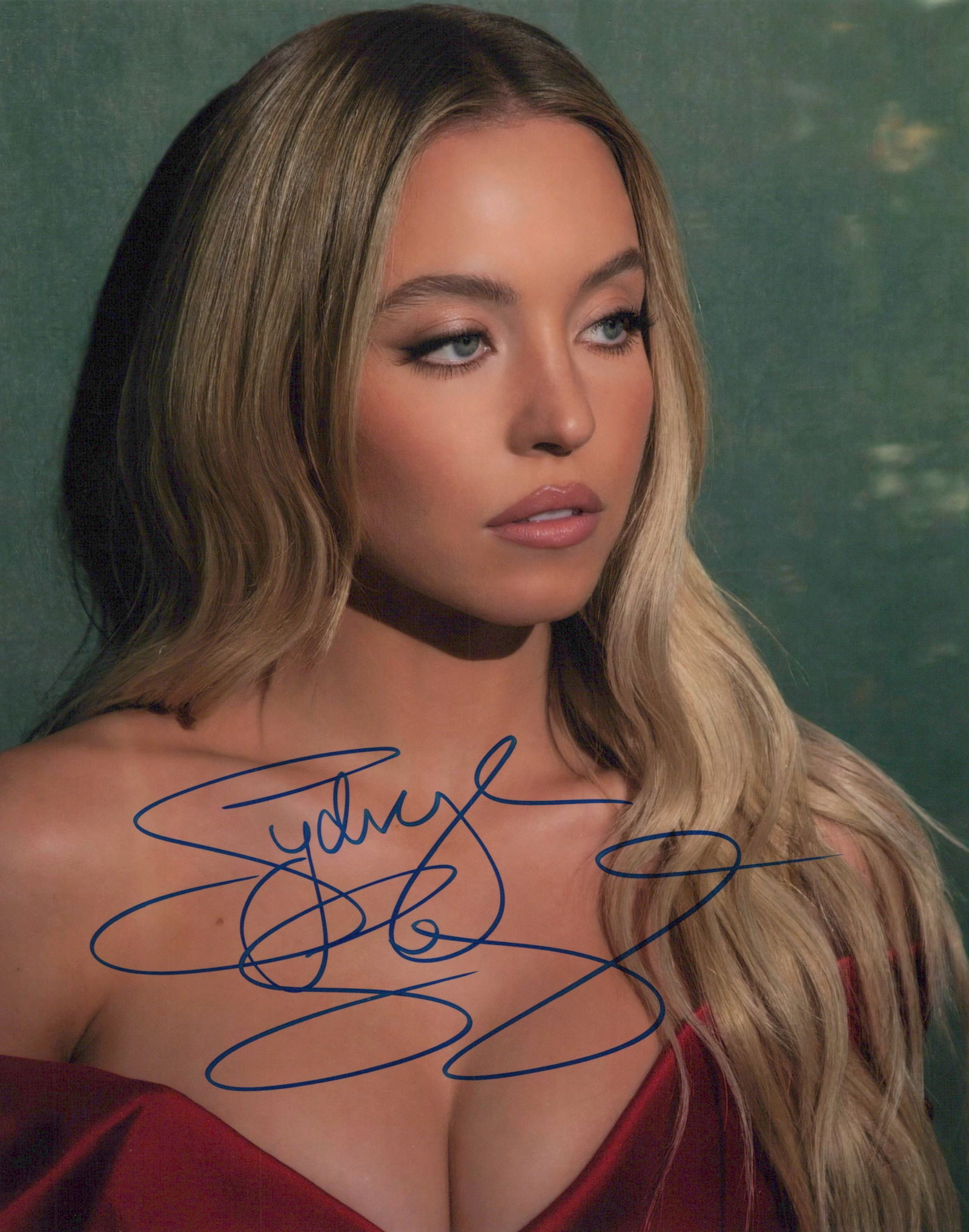 Sydney Sweeny EUPHORIA / WHITE LOTUS In Person Signed Photo: Photo size is 8x10. Sydney Sweeney stunningly gorgeous in person signed photo. Sydney Sweeny has done such TV and movies as EUPHORIA, WHITE LOTUS, and ANYONE BUT YOU.