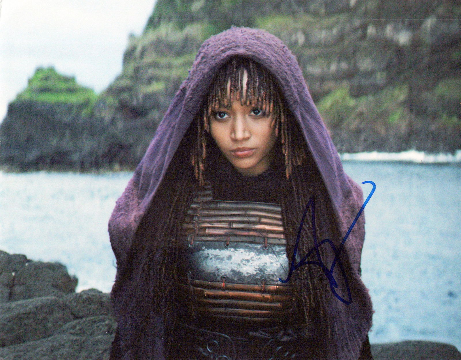 Amanda Stenberg THE ACOLYTE In Person Signed Photo: Photo size is 8x10. Amandla Stenberg in person signed photo from the TV series THE ACOLYTE. Amandla Stenberg as the character Mae Aniseya / Osha Aniseya