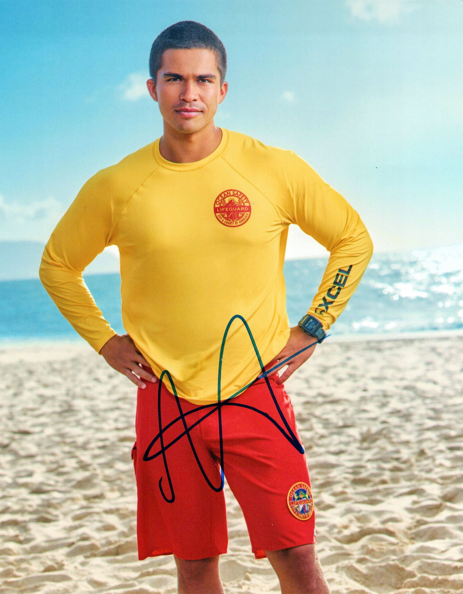 Alex Aiono HIGH SURF RESCUE In Person Signed Photo: Photo size is 8x10. Alex Aiono in person signed photo from the TV series HIGH SURF RESCUE. Alex Aiono as the character Kainalu.
