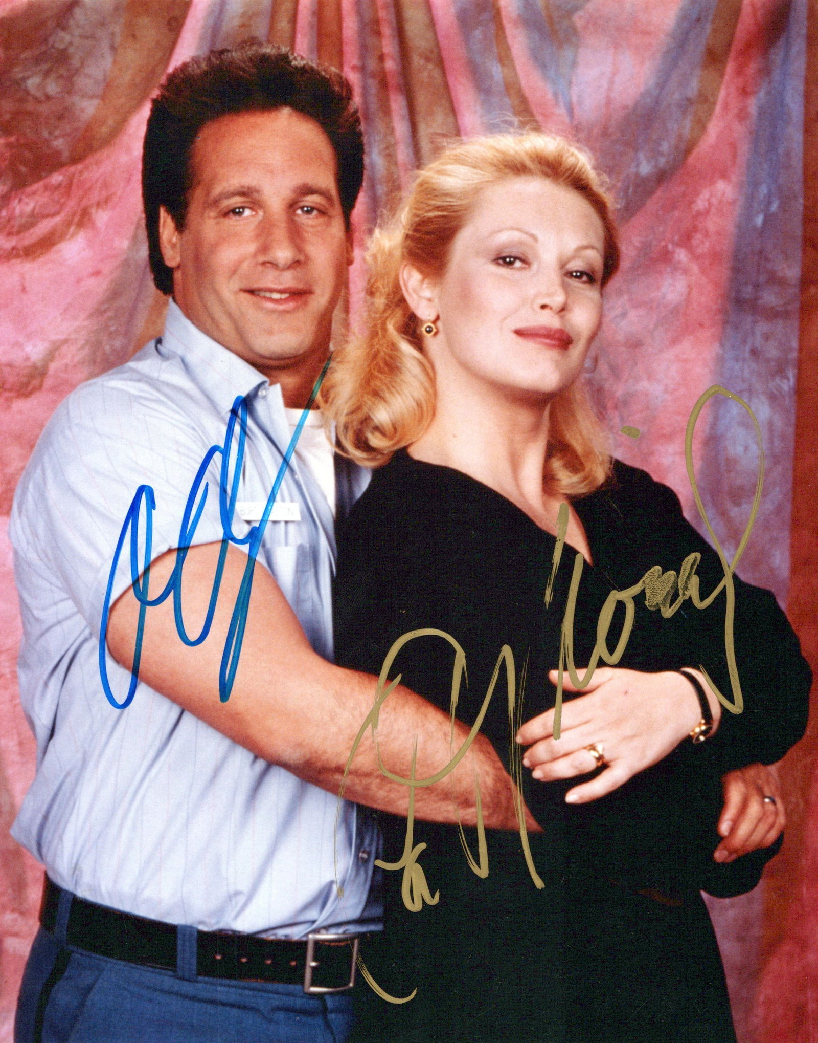Andrew Dice Clay / Cathy Moriarty BLESS THIS HOUSE In Person Signed Photo: Photo size is 8x10. Andrew Dice Clay / Kathy Moriarty in person signed photo from the TV series BLESS THIS HOUSE. Andrew Dice Clay as the character Bert Clayton. Cathy Moriarty as the character Alice