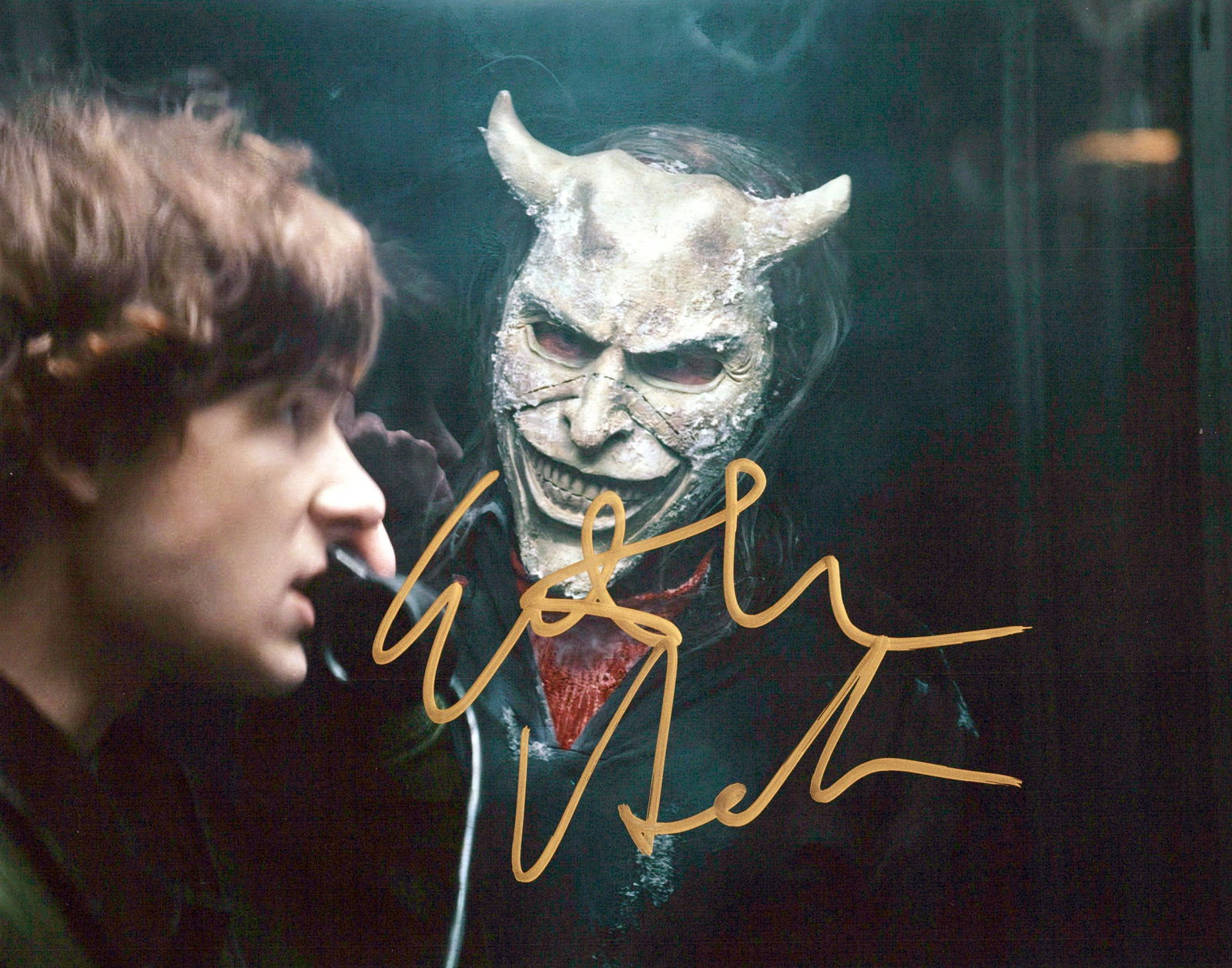 Ethan Hawke BLACK PHONE In Person Signed Photo: Photo size is 8x10. Ethan Hawke in person signed photo from the movie THE BLACK PHONE. Ethan Hawke as the character The Grabber.