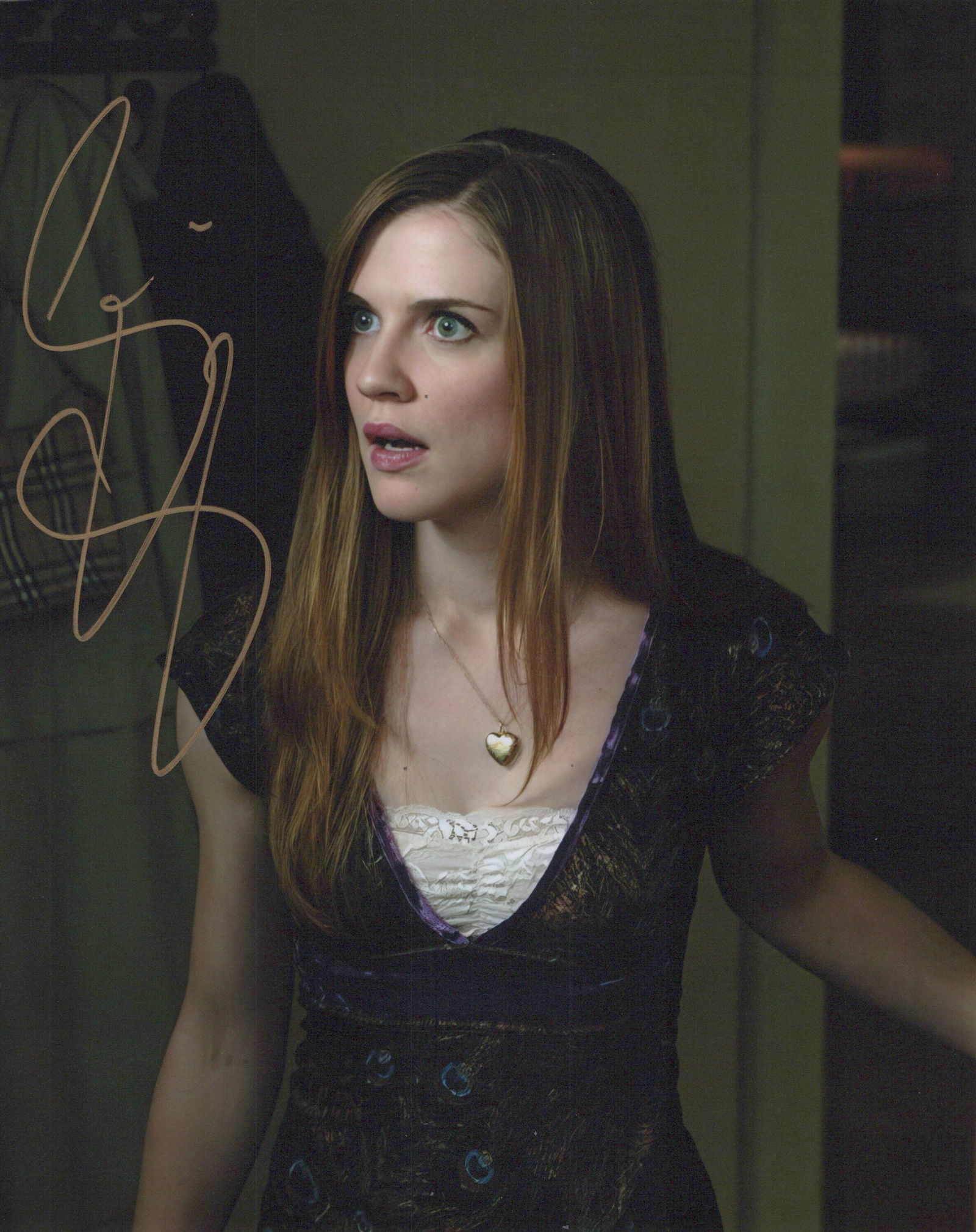 Sara Canning SUPERNATURAL In Person Signed Photo: Photo size is 8x10. Sara Canning in person signed photo from the TV series SUPERNATURAL. Sara Canning as the character Lydia.
