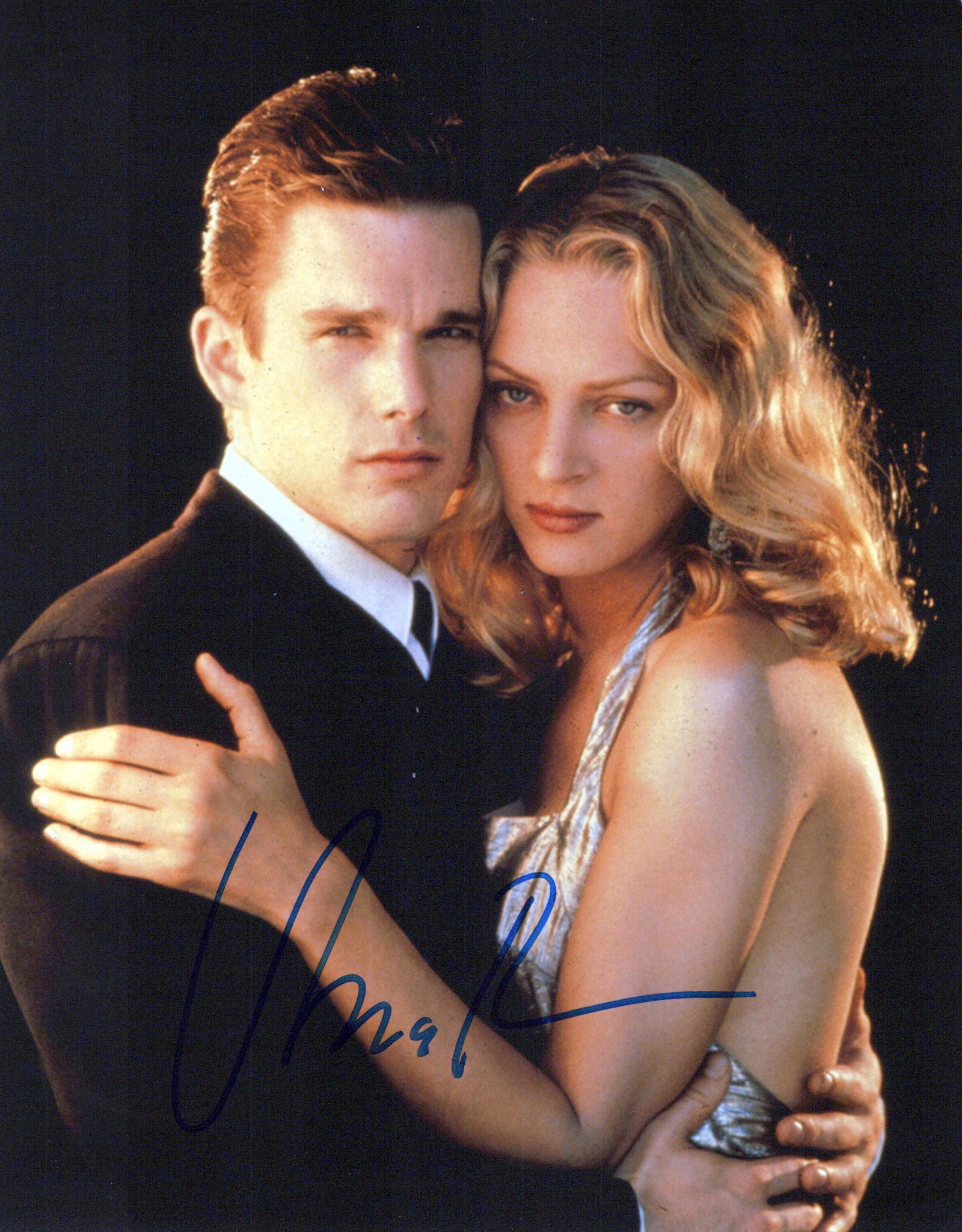 Uma Thurman GATTACA In Person Signed Photo: Photo size is 8x10. Uma Thurman in person signed photo from the movie GATTACA. Uma Thurman as the character Irene.