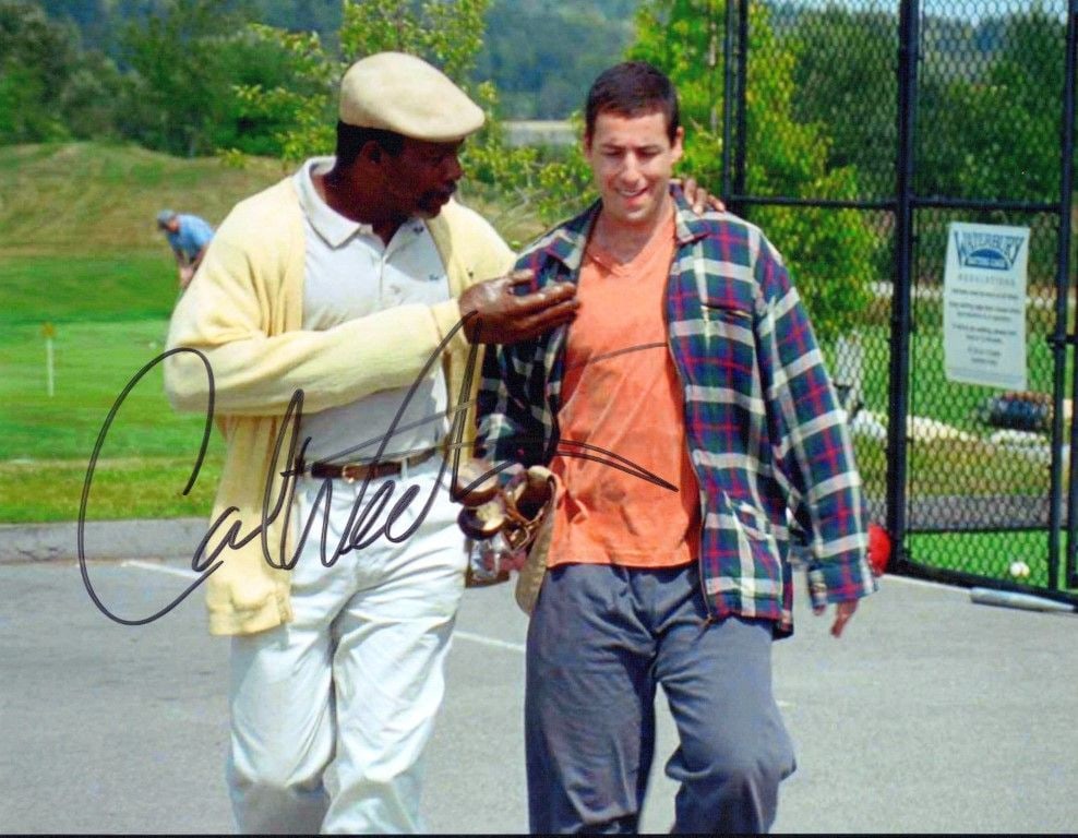 Carl Weathers (1948-2024) HAPPY GILMORE In Person Signed Photo: Photo size is 8x10. Carl Weathers in person signed photo from the movie HAPPY GILMORE. Carl Weathers as the character Chubbs.