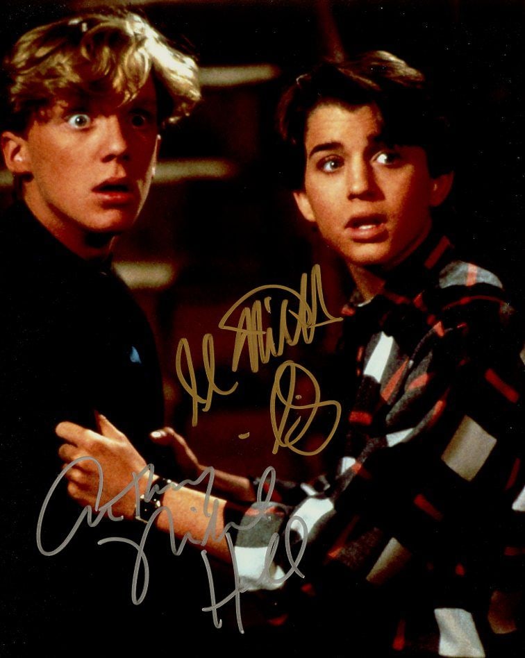 Hall / Smith - WEIRD SCIENCE In Person Signed Photo: Photo size is 8x10. EB AUTOGRAPHS PRIVATE SIGNING. Anthony Michael Hall / Iian Mitchell Smith in person signed photo from the movie WEIRD SCIENCE. Anthony Michael Hall as the character Gary. Iian Mitc