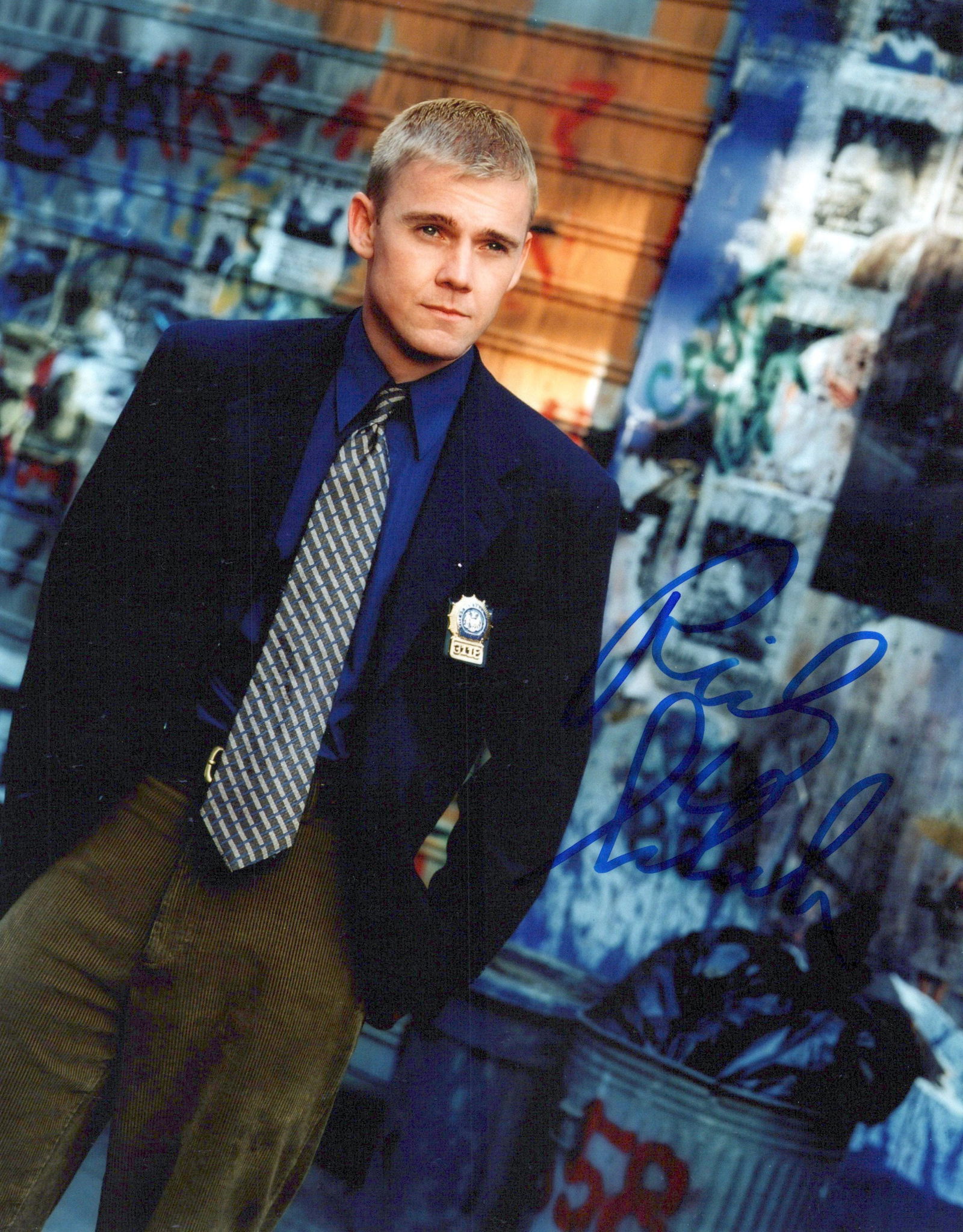 Rick Schroeder NYPD BLUE In Person Signed Photo: Photo size is 8x10. Rick Schroeder in person signed photo from the TV series NYPD BLUE. Rick Schroeder as the character Detective Danny Sorensen