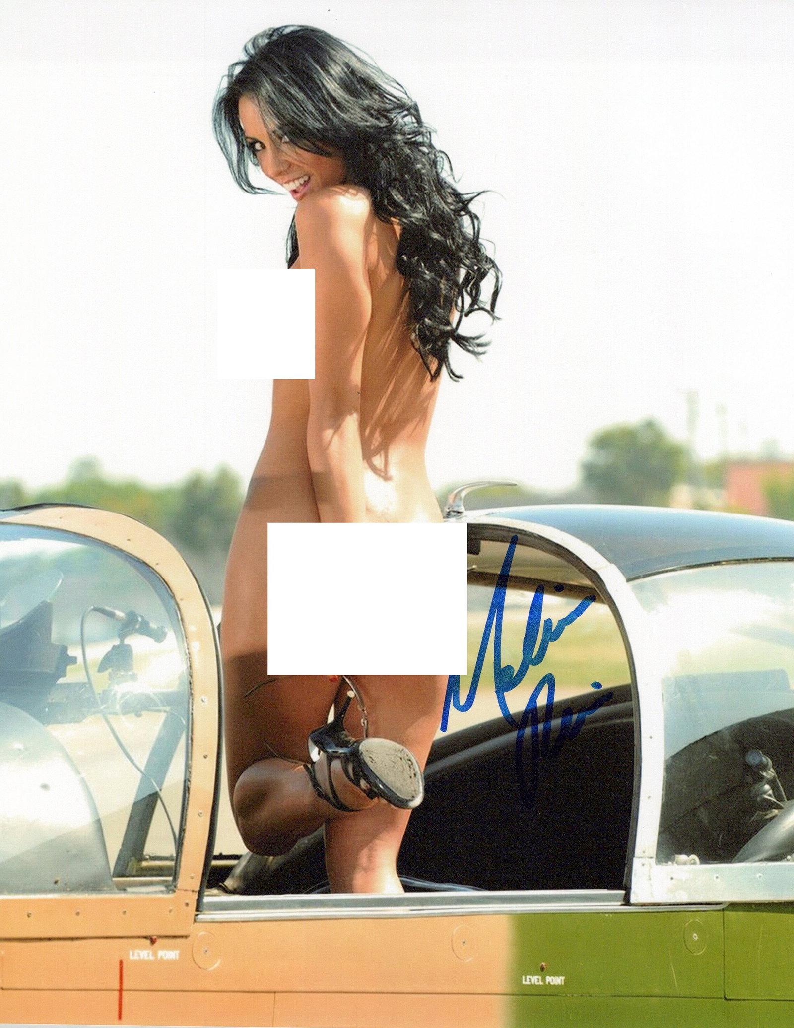 Melissa Riso PLAYBOY In Person Signed Photo: Photo size is 8x10. Melissa Riso topless in person signed photo. Melissa Riso started modeling for clothing lines and Skin Care products. Melissa started booking roles in short films such as "Timid Pi