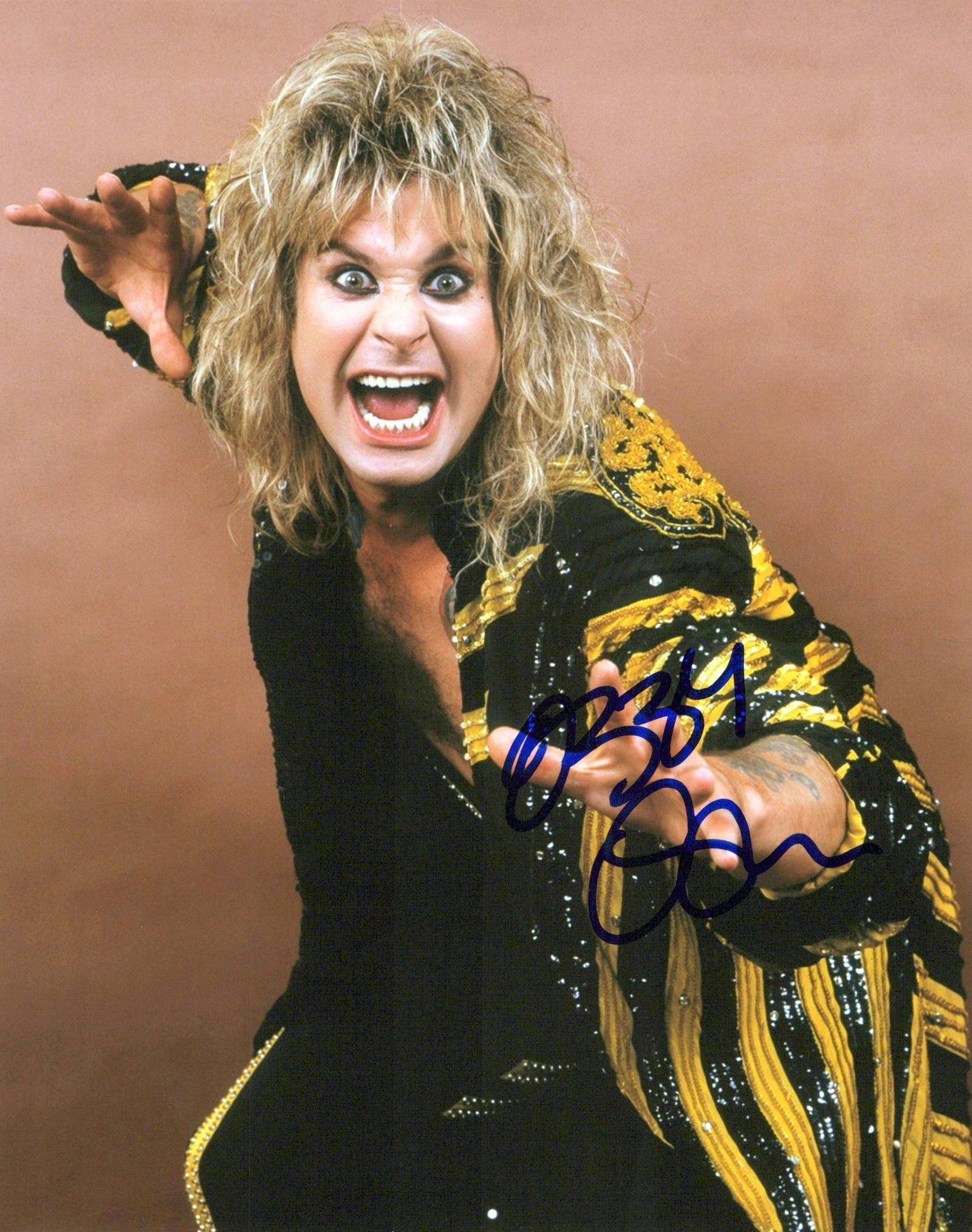 Ozzy Osbourne (1948-2025) SINGER / BLACK SABATH In Person Signed Photo: Photo size is 8x10. Ozzy Osbourne (1948-2025) in person signed photo. John Michael "Ozzy" Osbourne was an English heavy metal singer, songwriter, and media personality. He co-founded the band Black Sa