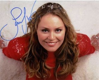 Lindsay Vonn SKIING / OLYMPICS In Person Sign Photo: Photo size is 8x10. Lindsay Vonn in person signed photo. Lindsey Vonn born October 18, 1984. Lindsey Vonn is a former American World Cup alpine ski racer on the US Ski Team. She won four World Cup ove