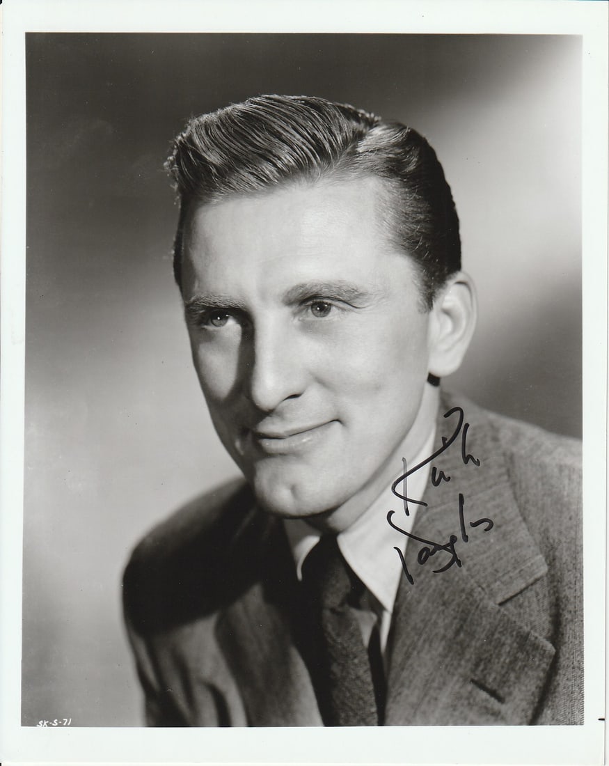 Kirk Douglas (1916-2020) SPARTICUS / LUST FOR LIFE In Person Signed Photo: Photo size is 8x10. Kirk Douglas in person signed autographed photo. Kirk Douglas has been in such movies as SPARTACUS, ACE IN THE HOLE, and THE VIKINGS.