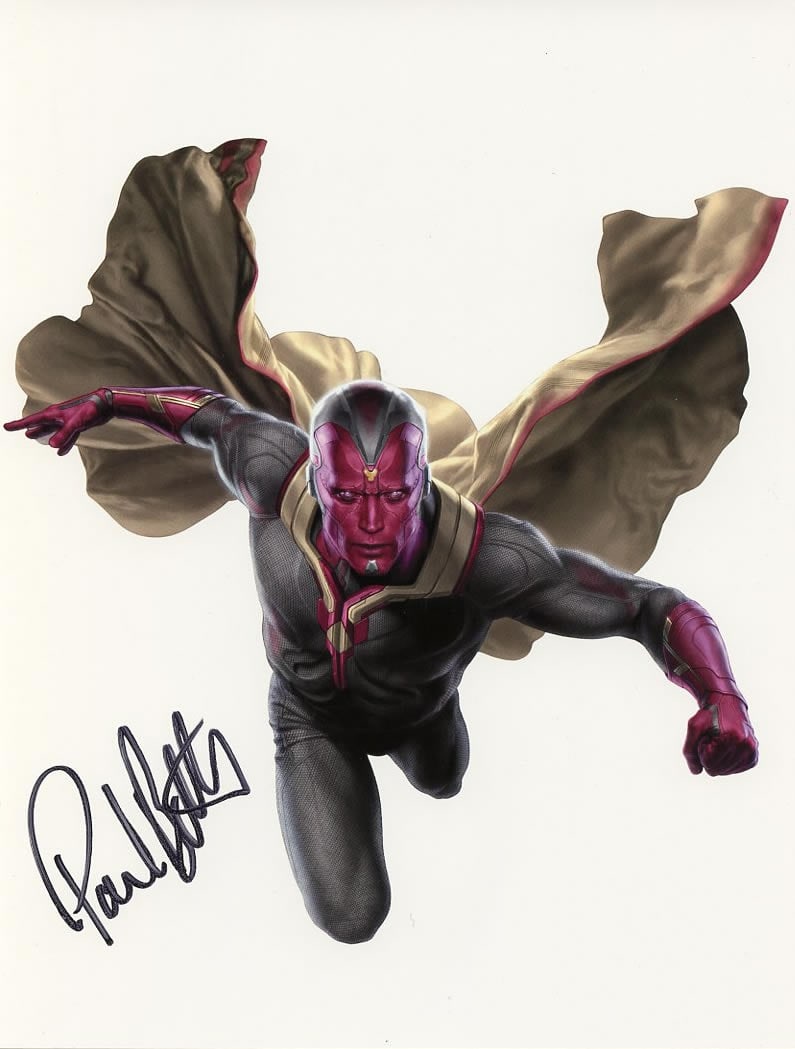 Paul Bettany THE AVENGERS In Person Signed Photo (1 of 1)