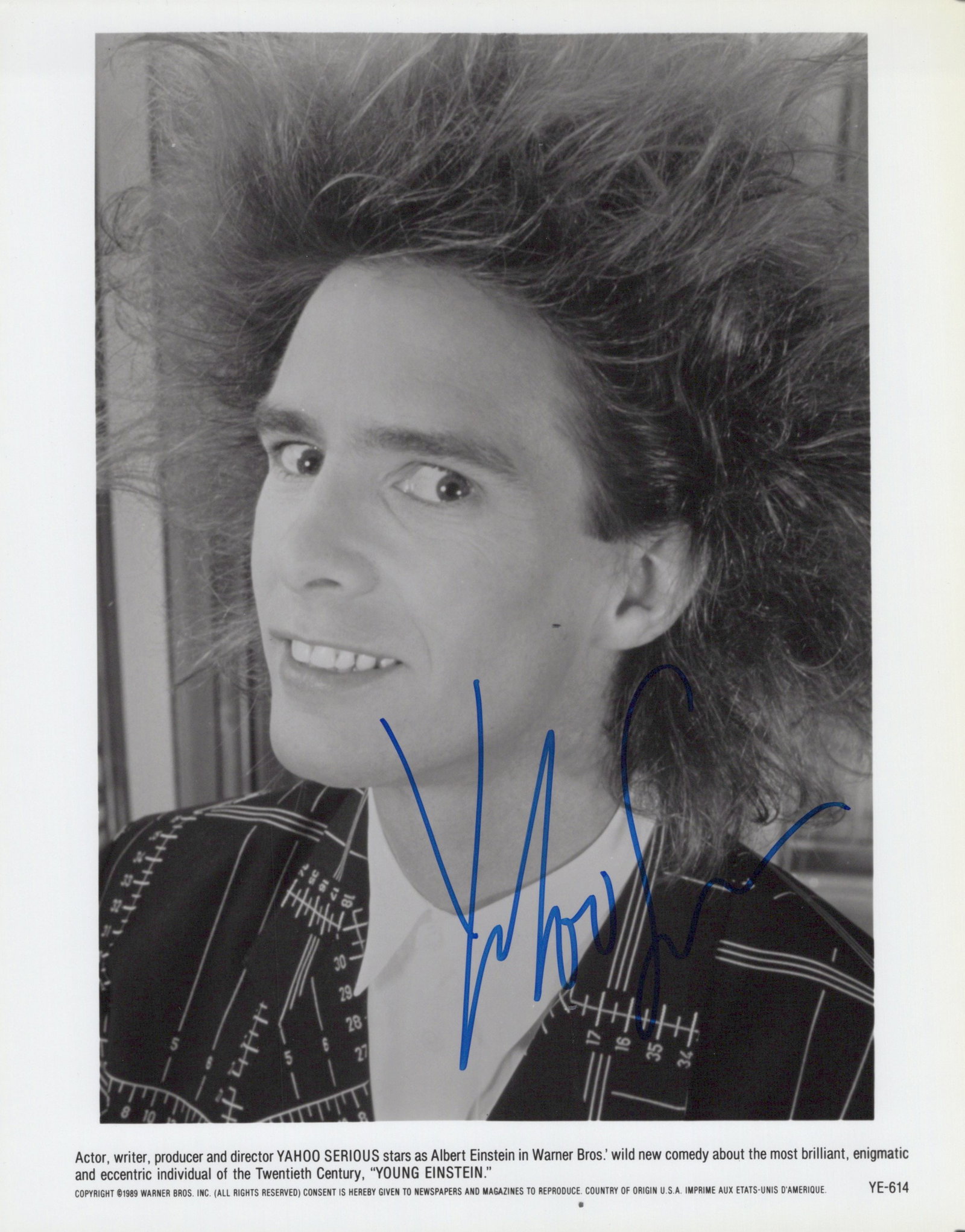 Yahoo Serious YOUNG EINSTEIN In Person Signed Photo (1 of 1)