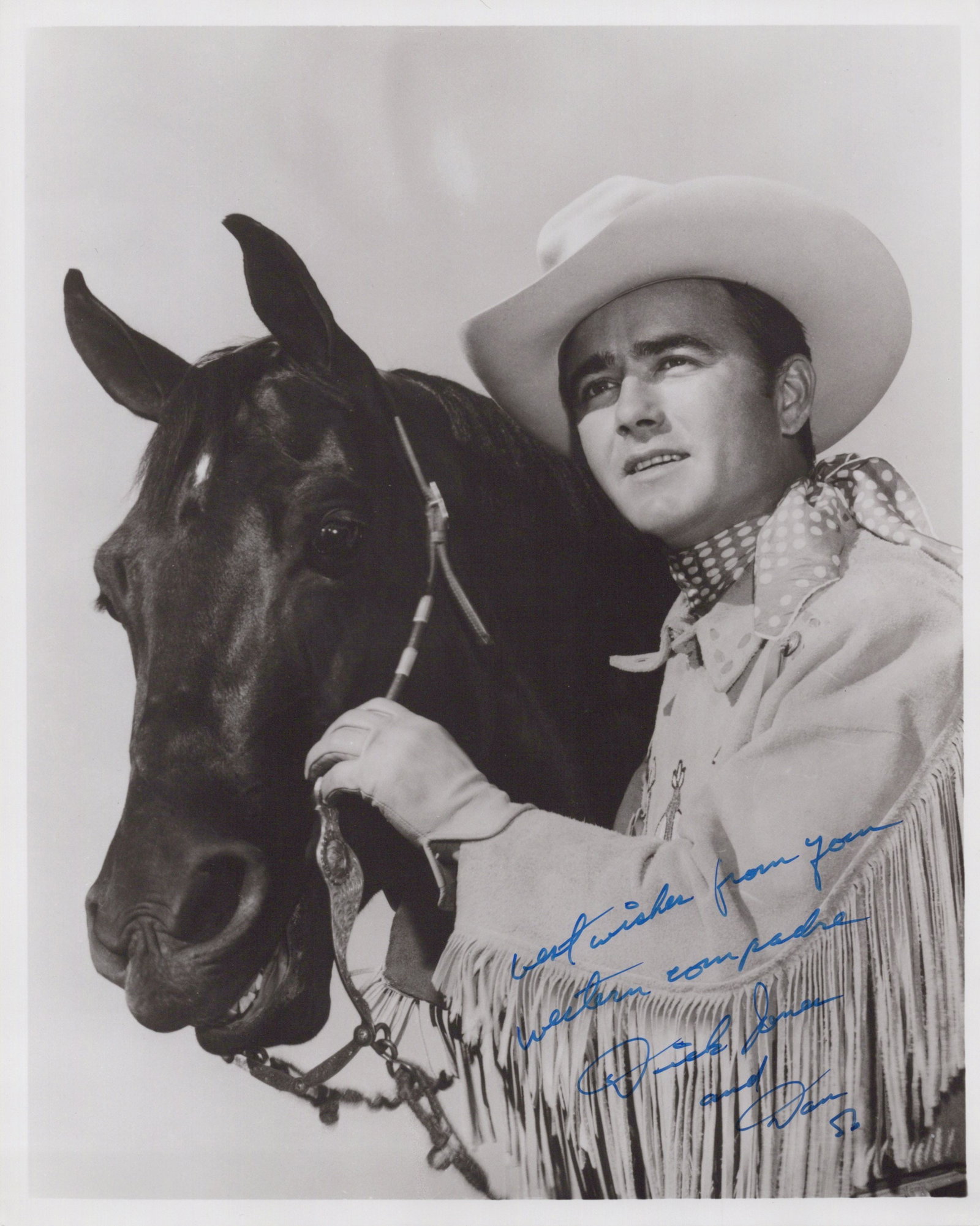 Dick Jones (1927-2014) WESTERN In Person Signed Photo (1 of 1)