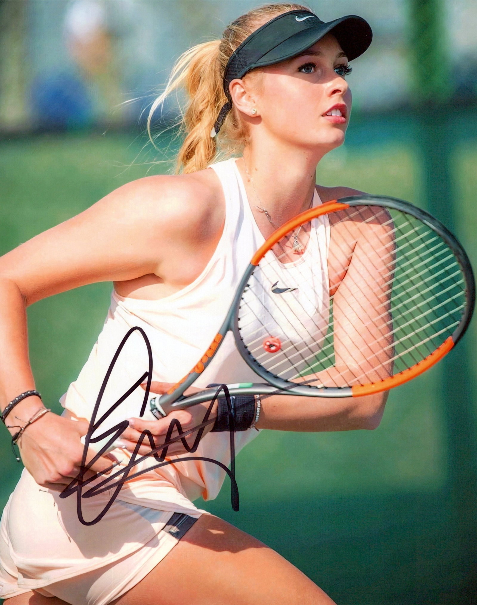 Fanny Stollar TENNIS In Person Signed Photo: Photo size is 8x10. Fanny Stollar in person signed photo. Fanny Stollar is a Hungarian tennis player. Stollár has won three doubles titles on the WTA Tour and one doubles title on the WTA Challenger 