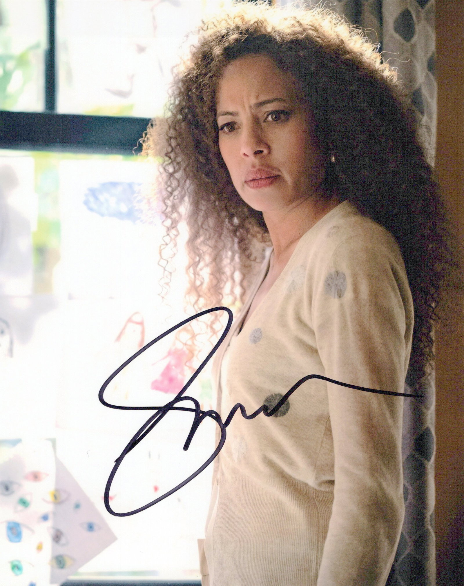 Tawney Cypress YELLOWJACKETS In Person Signed Photo: Photo size is 8x10. Tawney Cypress in person signed photo from the TV series YELLOWJACKETS. Tawney Cypress as the character Taissa Turner