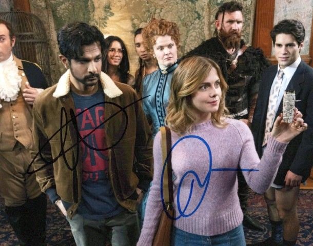 Rose McIver / Utkarsh Ambudkar GHOSTS In Person Signed Photo: Photo size is 8x10. Rose McIver / Utkarsh Ambudkar in person signed photo from the TV series GHOSTS. Rose McIver as the character Samantha. Utkarsh Ambudkar as the character Jay Arondekar.
