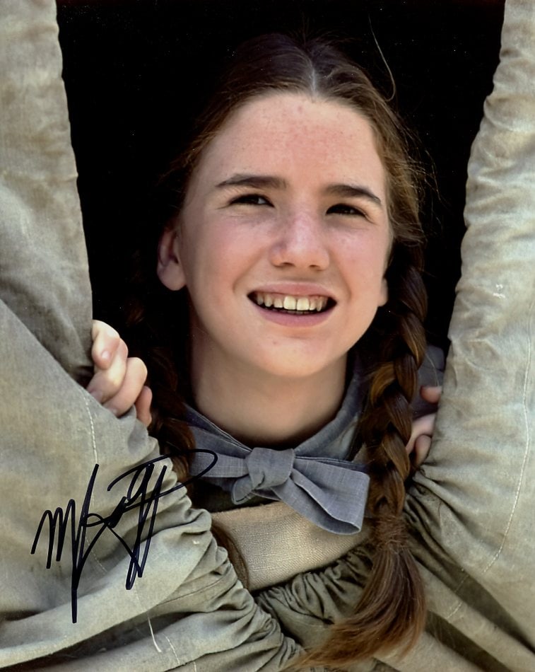 Melissa Gilbert LITTLE HOUSE In Person Signed Photo: Photo size is 8x10. PRIVATE SIGNING EB AUTOGRAPHS. Melissa Gilbert in person signed autographed photo from the TV series LITTLE HOUSE ON THE PRAIRIE. Melissa Gilbert as the character Laura Ingalls.
