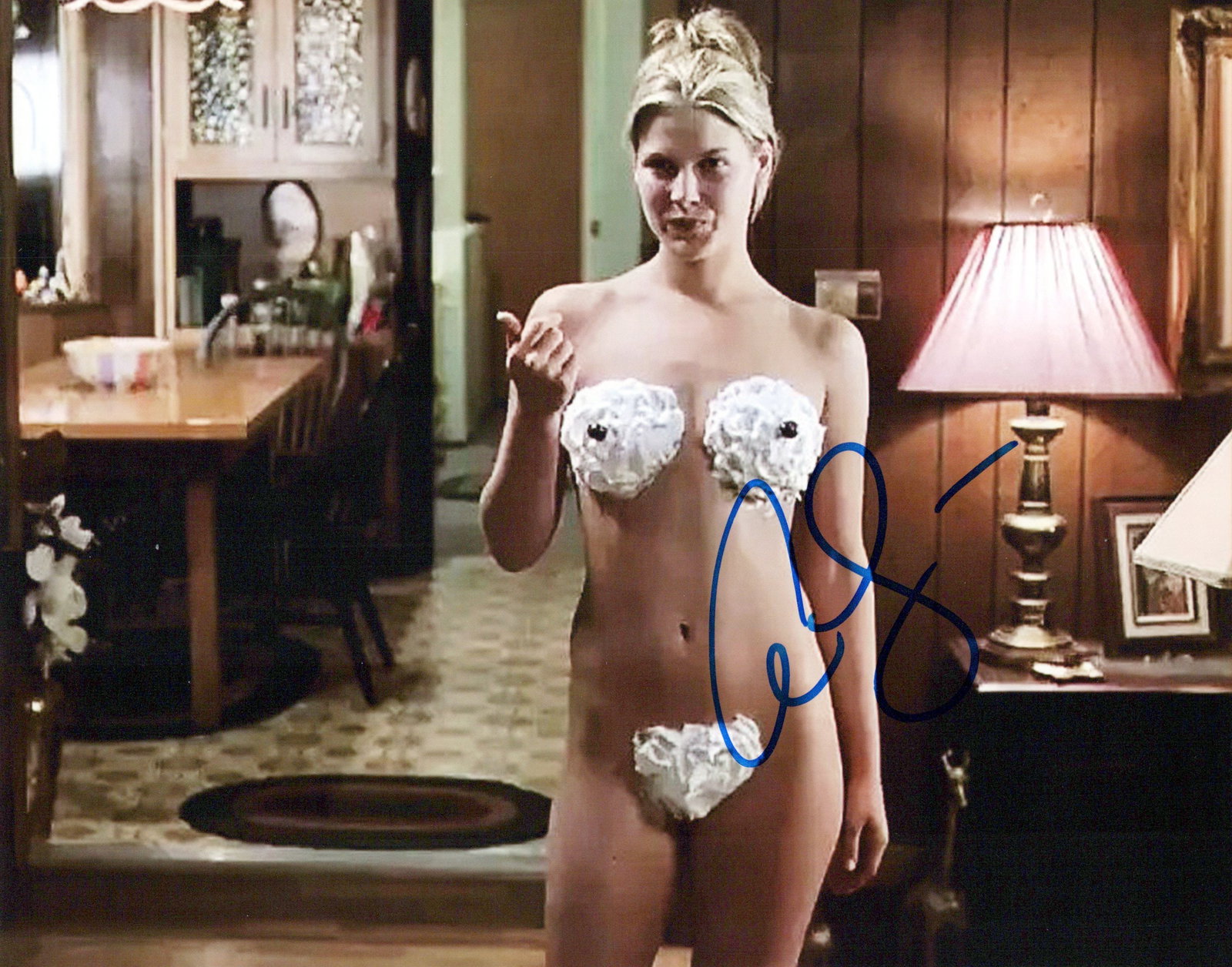 Ali Larter VARSITY BLUES In Person Signed Photo: Photo size is 8x10. Ali Larter in person signed photo from the TV series VARSITY BLUES. Ali Larter as the character Darcy,