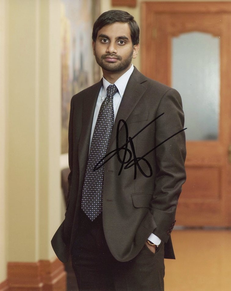 Aziz Ansari PARKS AND RECREATION In Person Signed Photo: Photo size is 8x10. Aziz Ansari in person signed photo from the TV series PARKS AND RECREATION. Aziz Ansari as the character Tom Haverford.