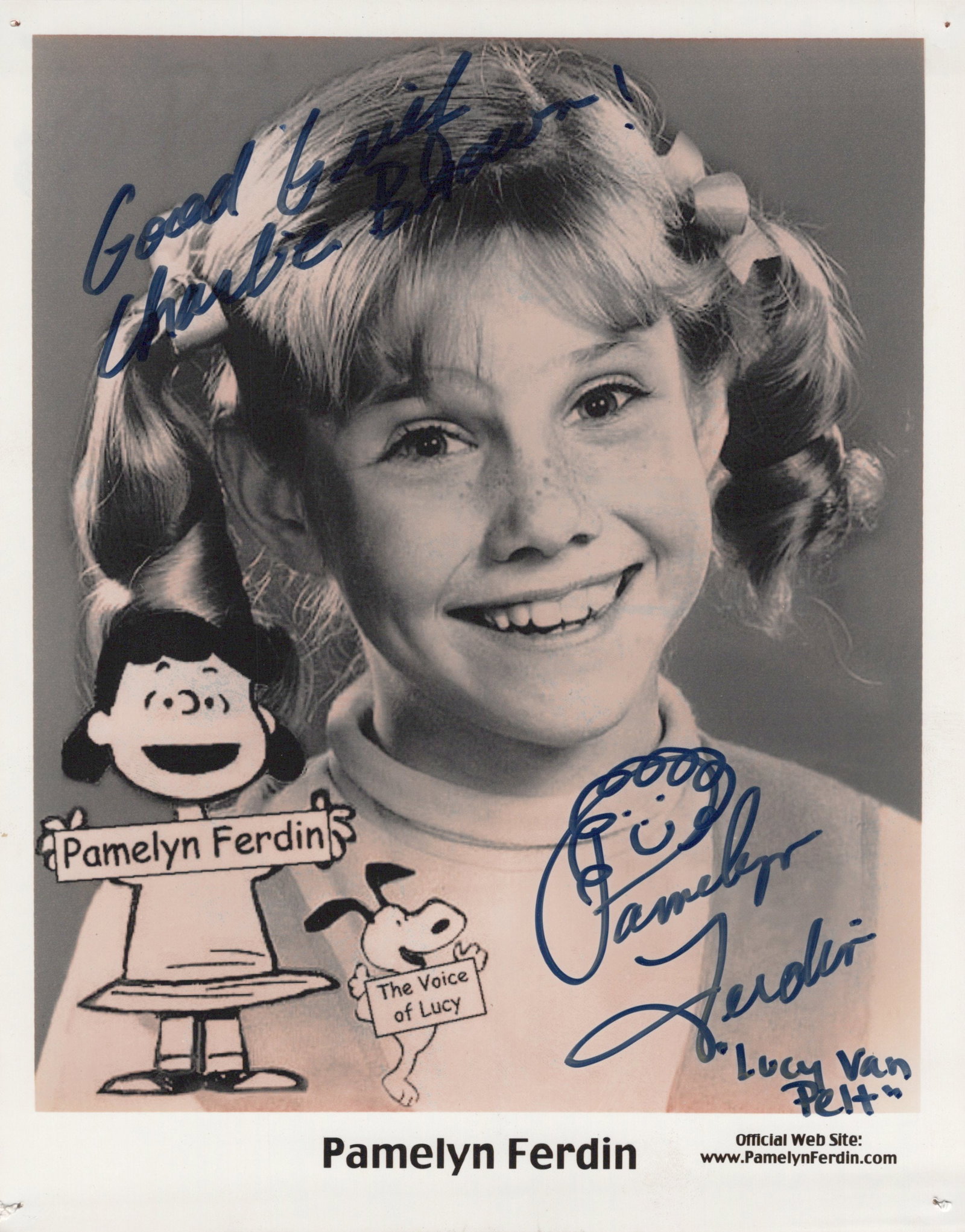 Pamela Ferdin CHARLIE BROWN In Person Signed Photo (1 of 1)