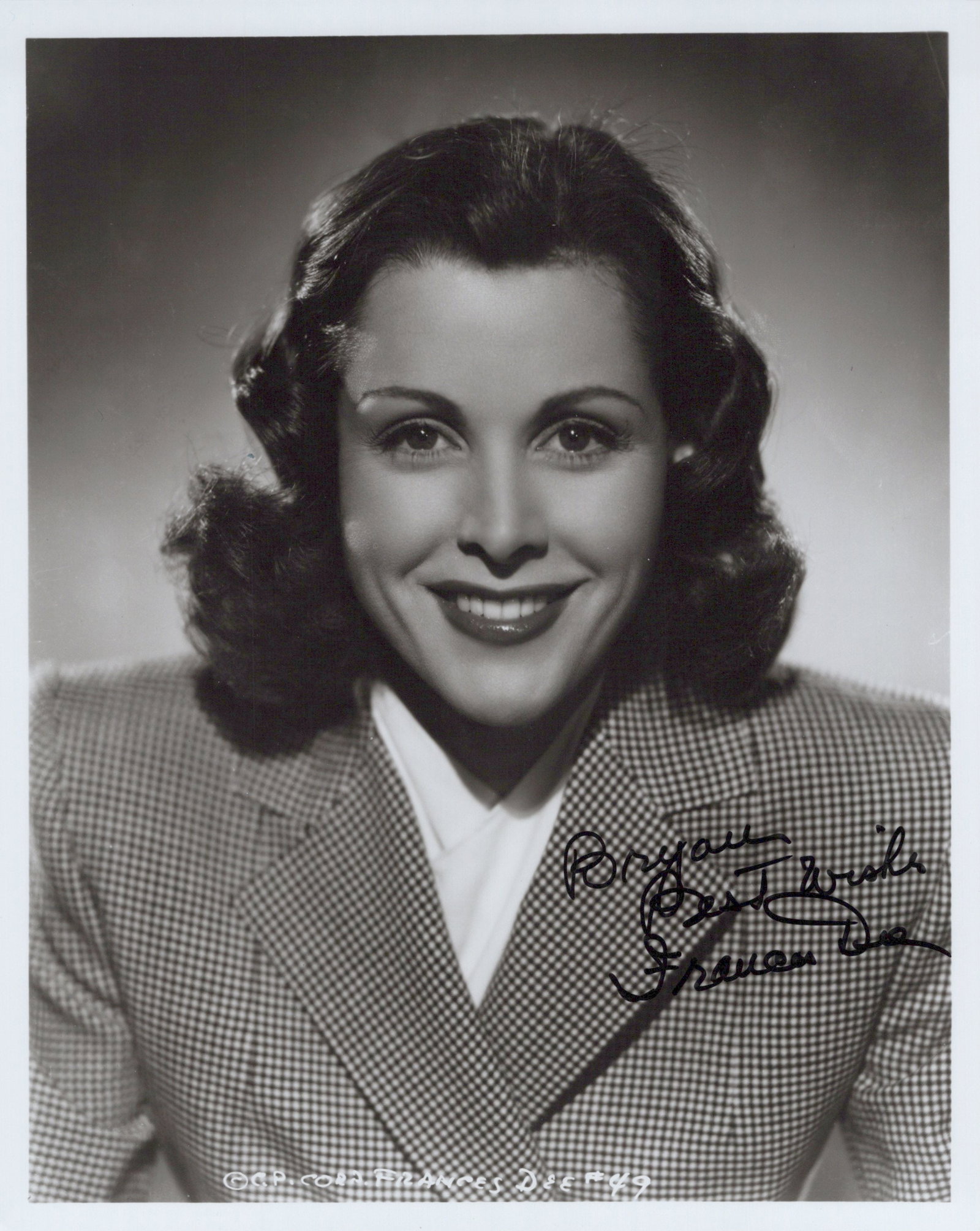 Frances Dee (1909-2004) HUMAN BONDAGE / I WALKED WITH A ZOMBIE Signed Photo (1 of 1)