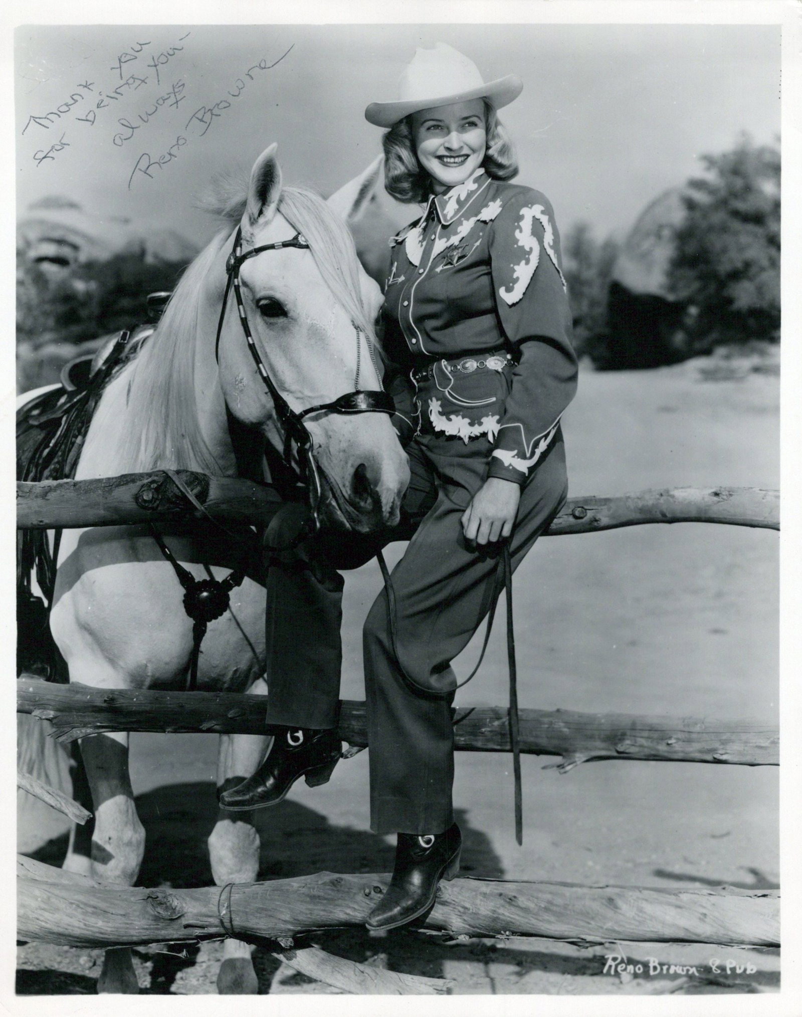 Reno Browne (1921-1991) WESTERN Signed Photo (1 of 1)