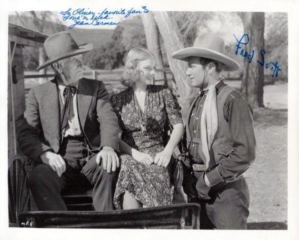 Fred Scott (1902-1991) / Jean Carmen (1913-1993) IN OLD MONTANA Signed Photo (1 of 1)