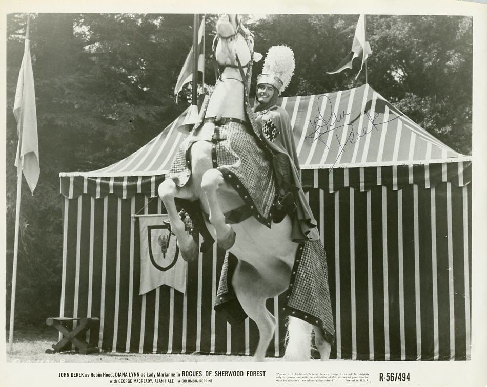 John Derek (1926-1998) ROGUES OF SHERWOOD FOREST Signed Photo (1 of 1)