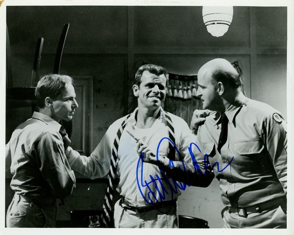 William DeVane FROM HERE TO ETERNITY In Person Signed Photo: Photo size is 8x10. William DeVane in person signed photo from the movie FROM HERE TO ETERNITY. William DeVane as the character Master Sgt. Milt Warden.