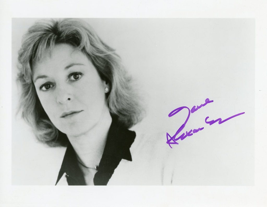 Jane Alexander PRESIDENTS MEN / WHITE HOPE In Person Signed Photo: Photo size is 8x10. Jane Alexander in person signed photo. Jane Alexander has done such movies as ALL THE PRESIDENTS MEN, THE GREAT WHITE HOPE, and TESTAMENT