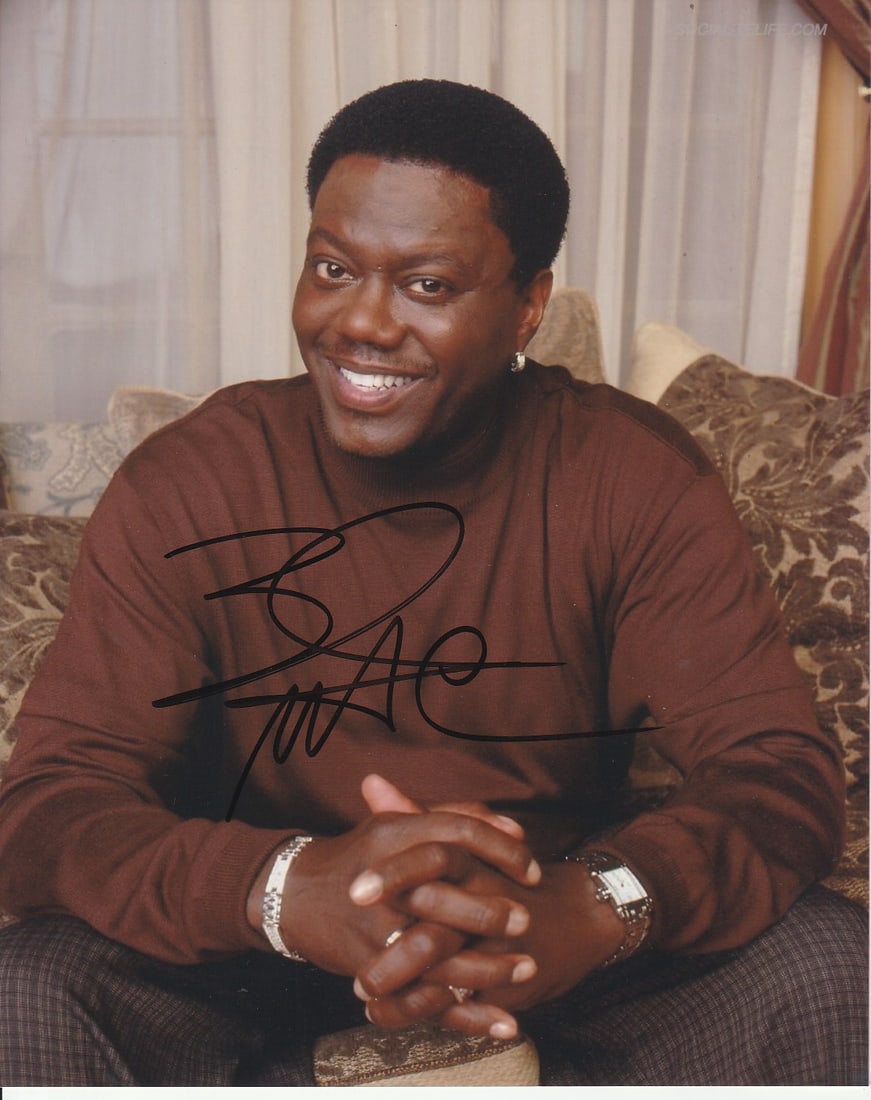 Bernie Mac (1957-2008) COMEDIAN In Person Signed Photo: Photo size is 8x10. Bernie Mac (1957-2008) in person signed photo. Bernie Mac was a member of the Original Kings of Comedy group and starred in the hit sitcom The Bernie Mac Show, which was loosely ba
