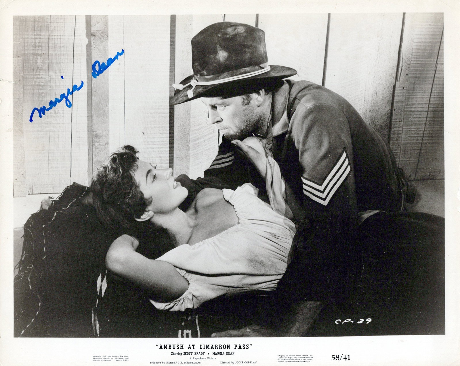 Margia Dean (1922-2023) AMBUSH AT CIMARROMN PASS Signed Photo (1 of 1)