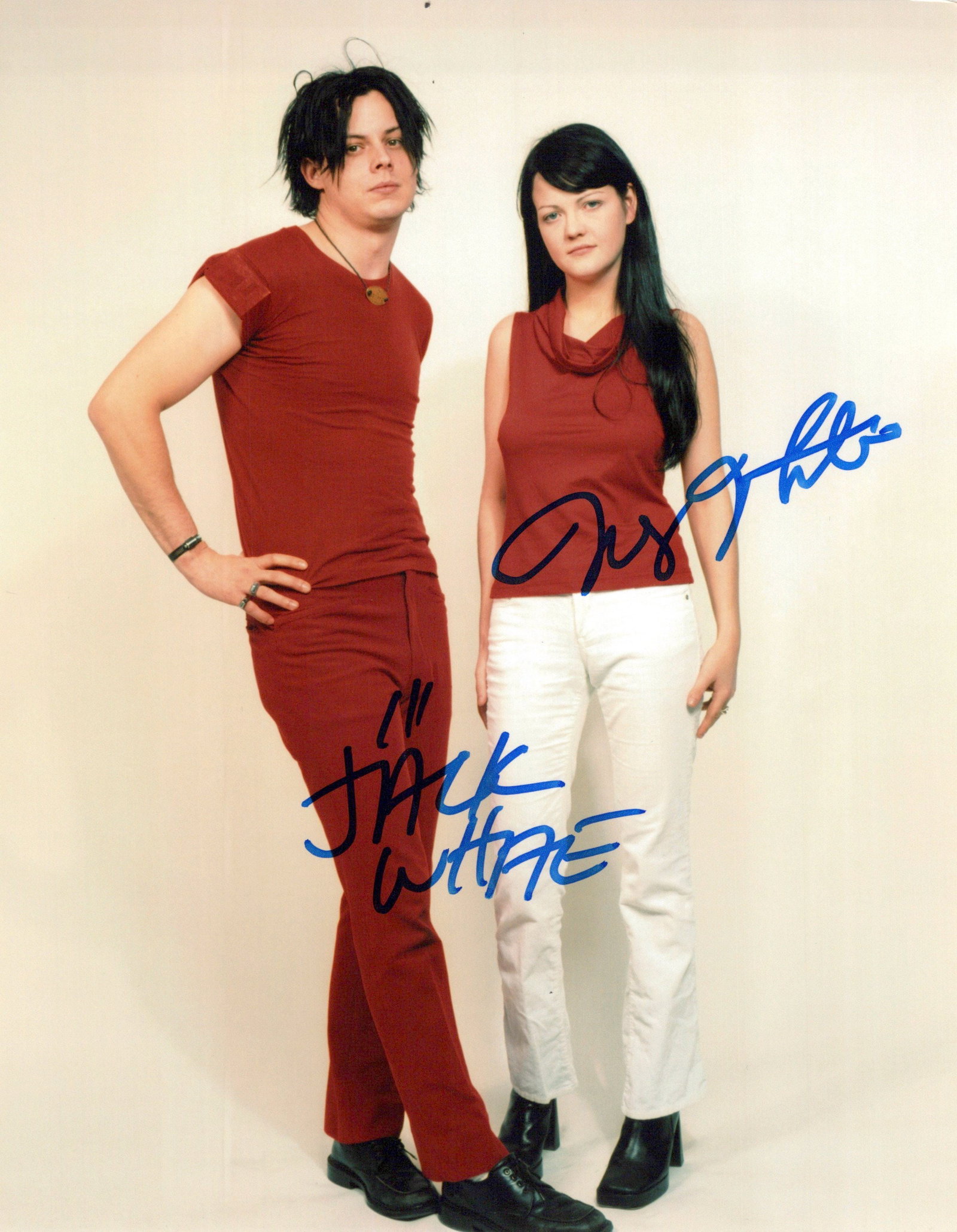 Jack & Meg White WHITE STRIPES In Person Signed Photo (1 of 1)